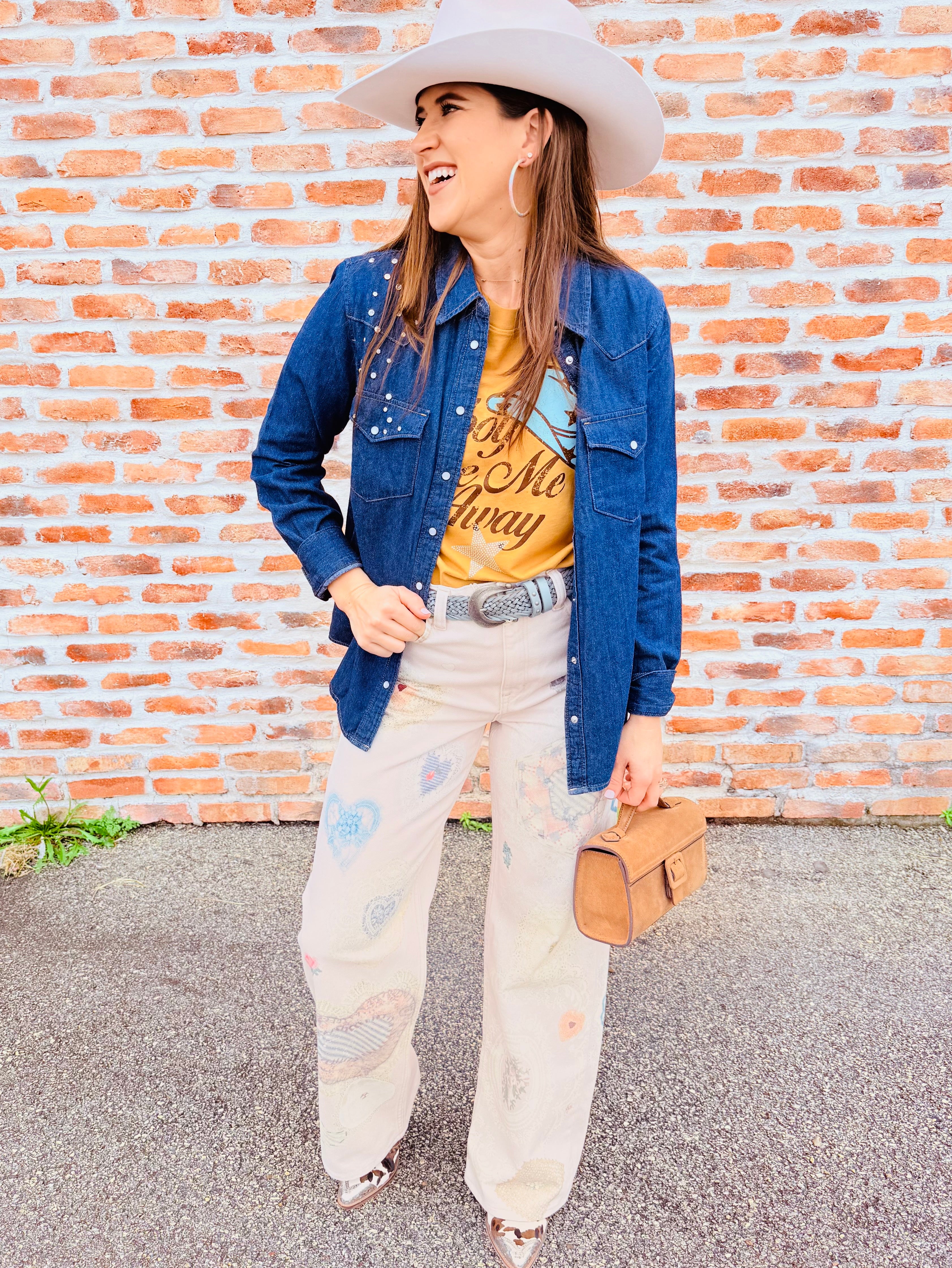 Printed Straight Leg Pant