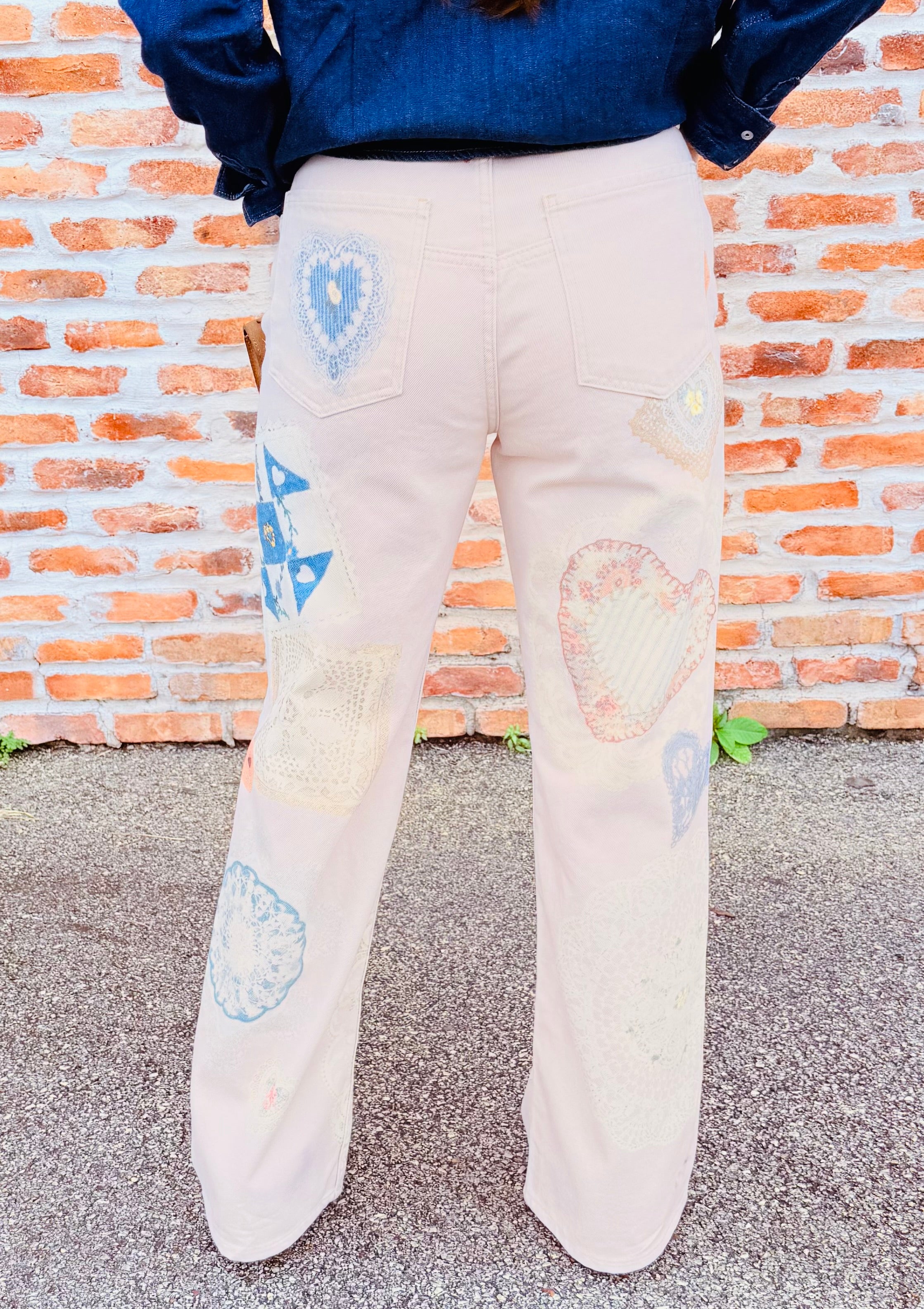 Printed Straight Leg Pant
