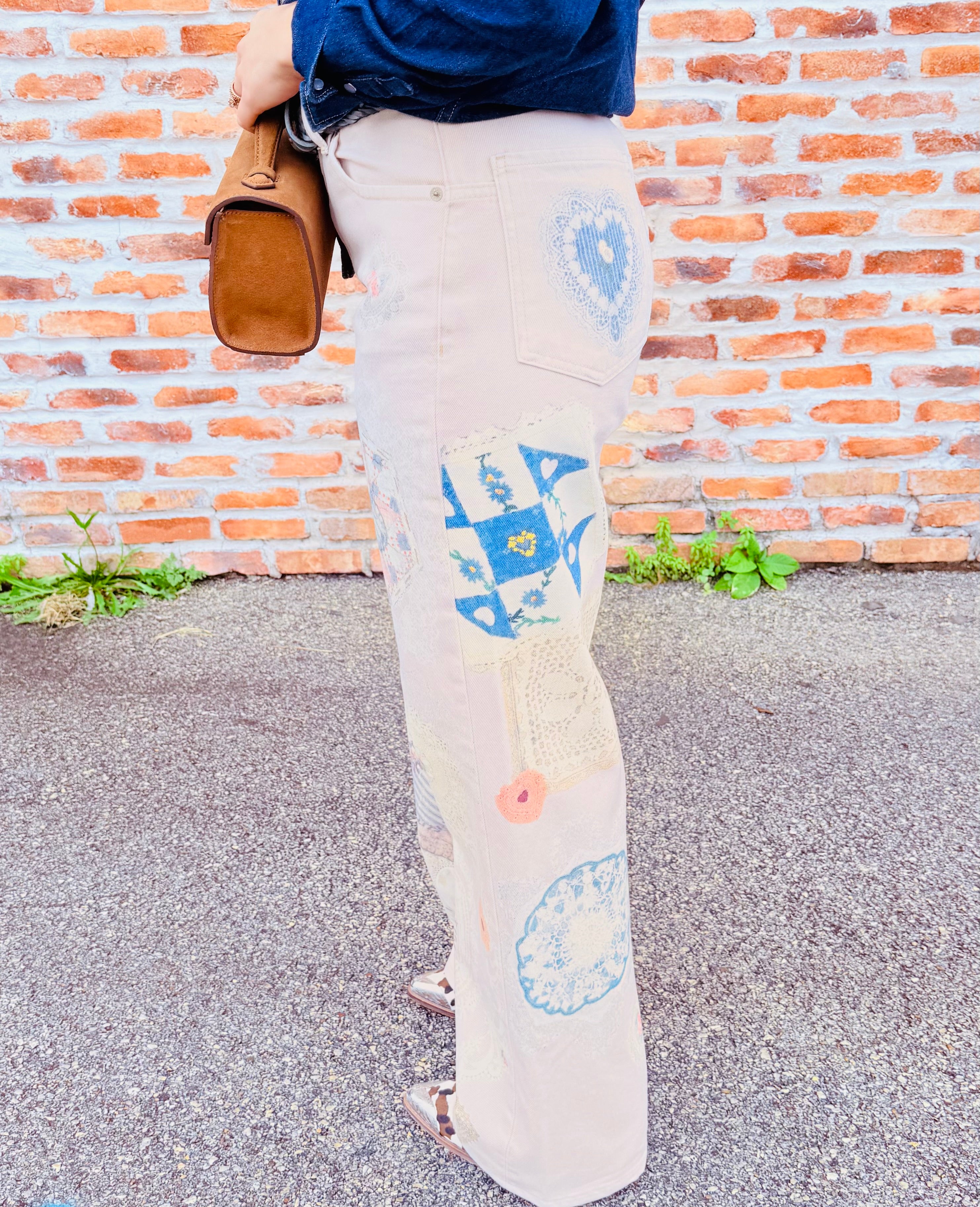 Printed Straight Leg Pant