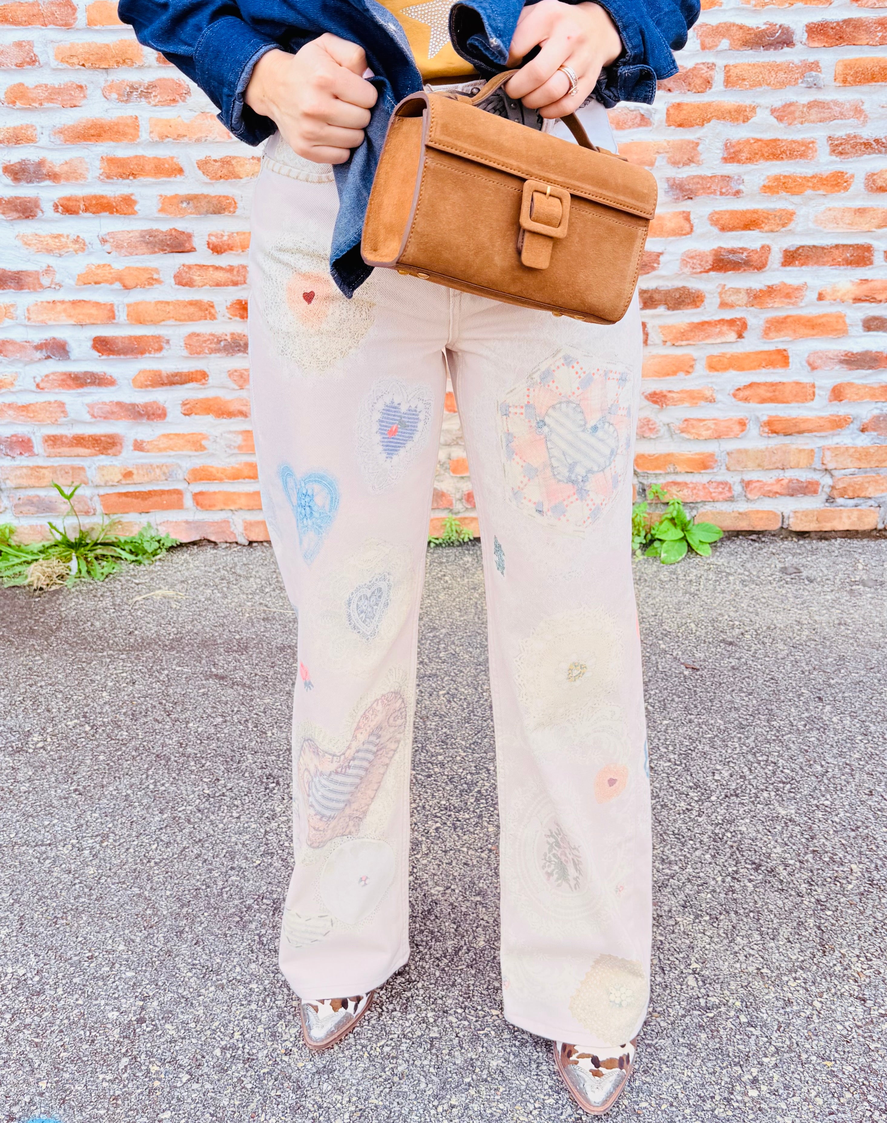 Printed Straight Leg Pant