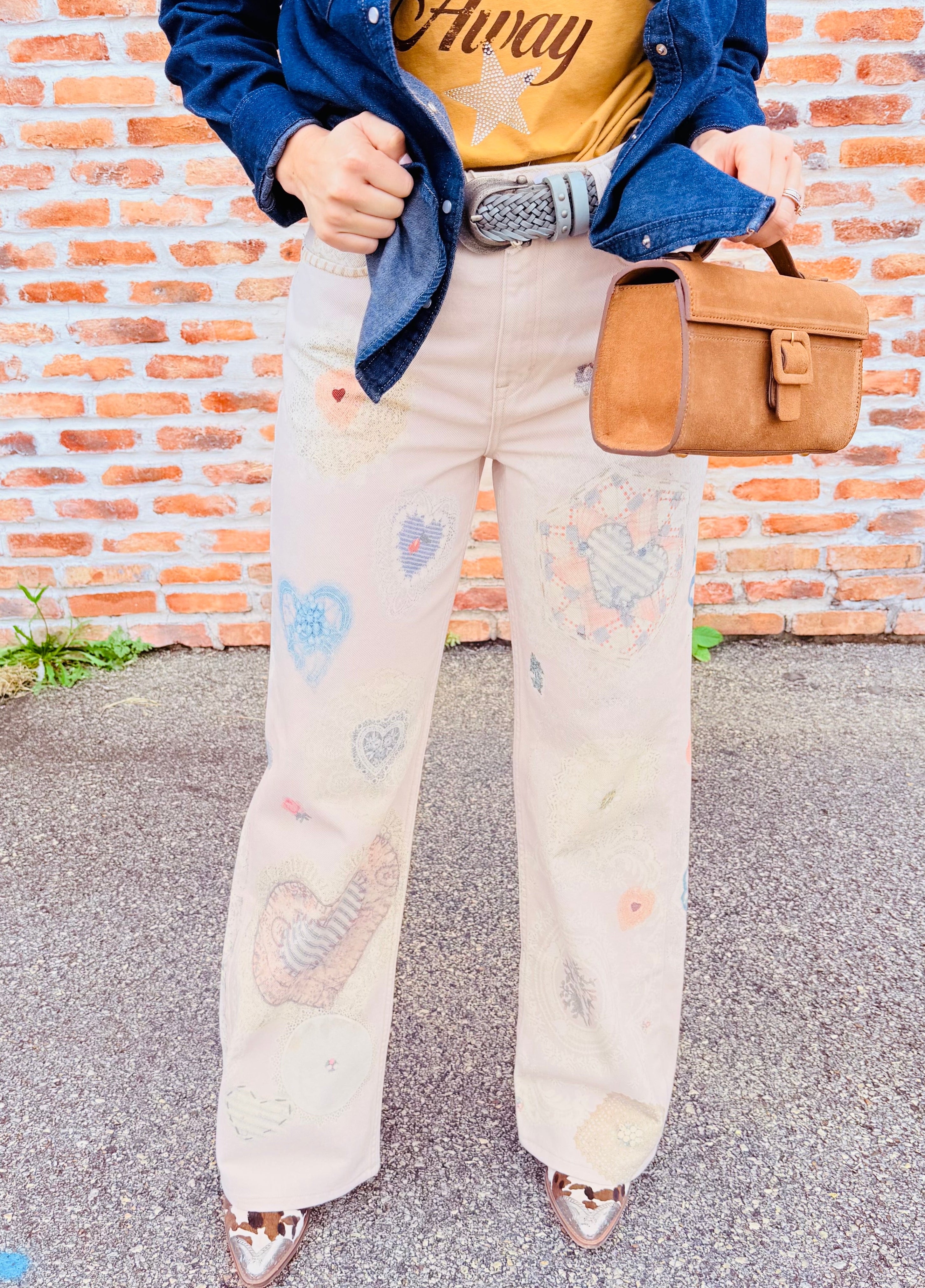 Printed Straight Leg Pant