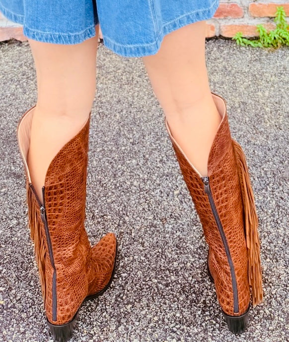 Manchester Fringe Cowboy Boot