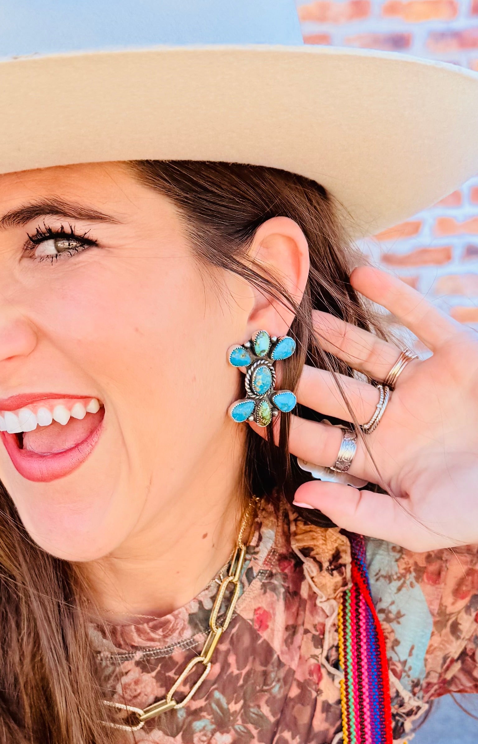 Turquoise Cluster Earring