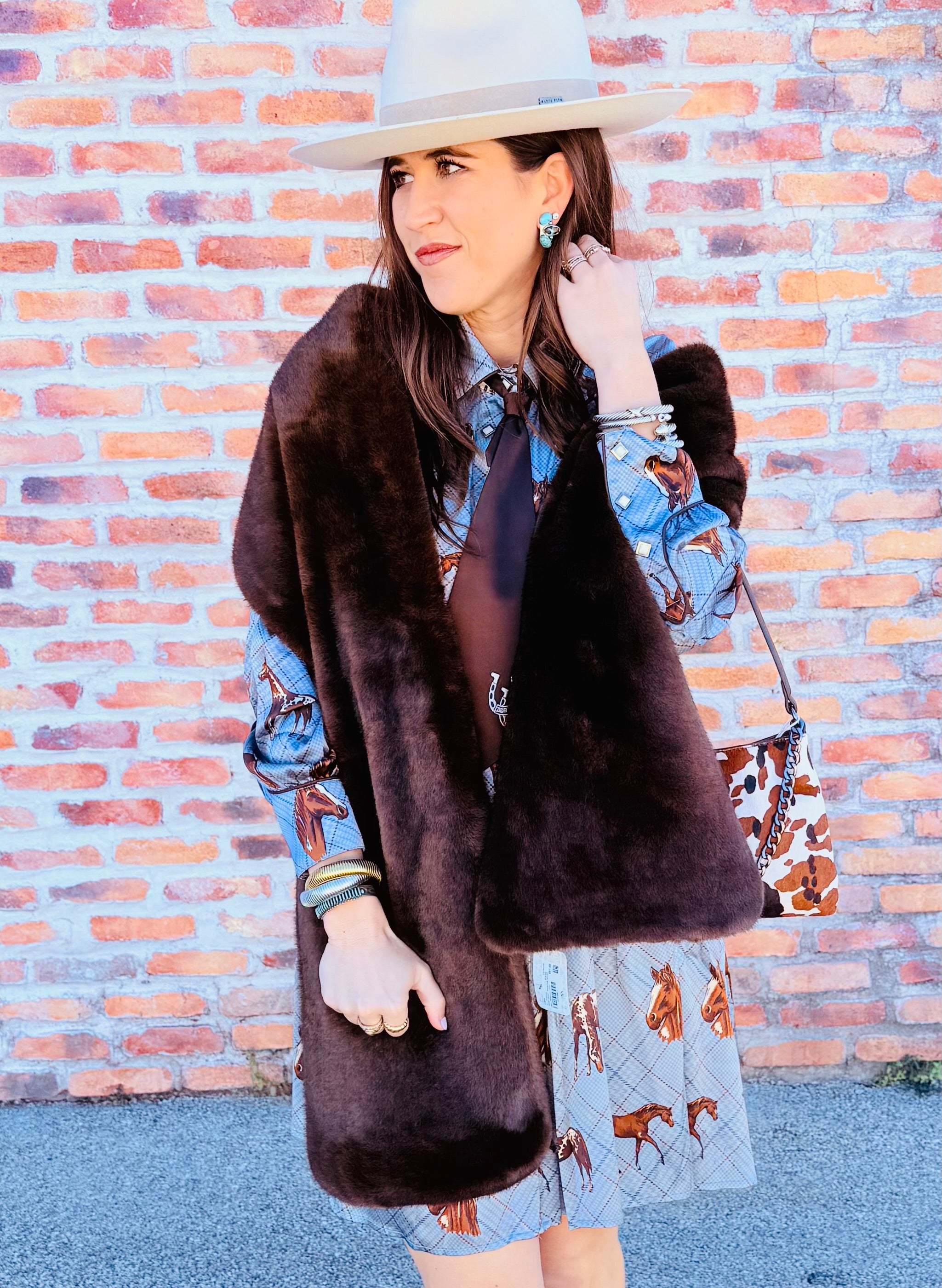 Snow Angel Faux Fur Scarf