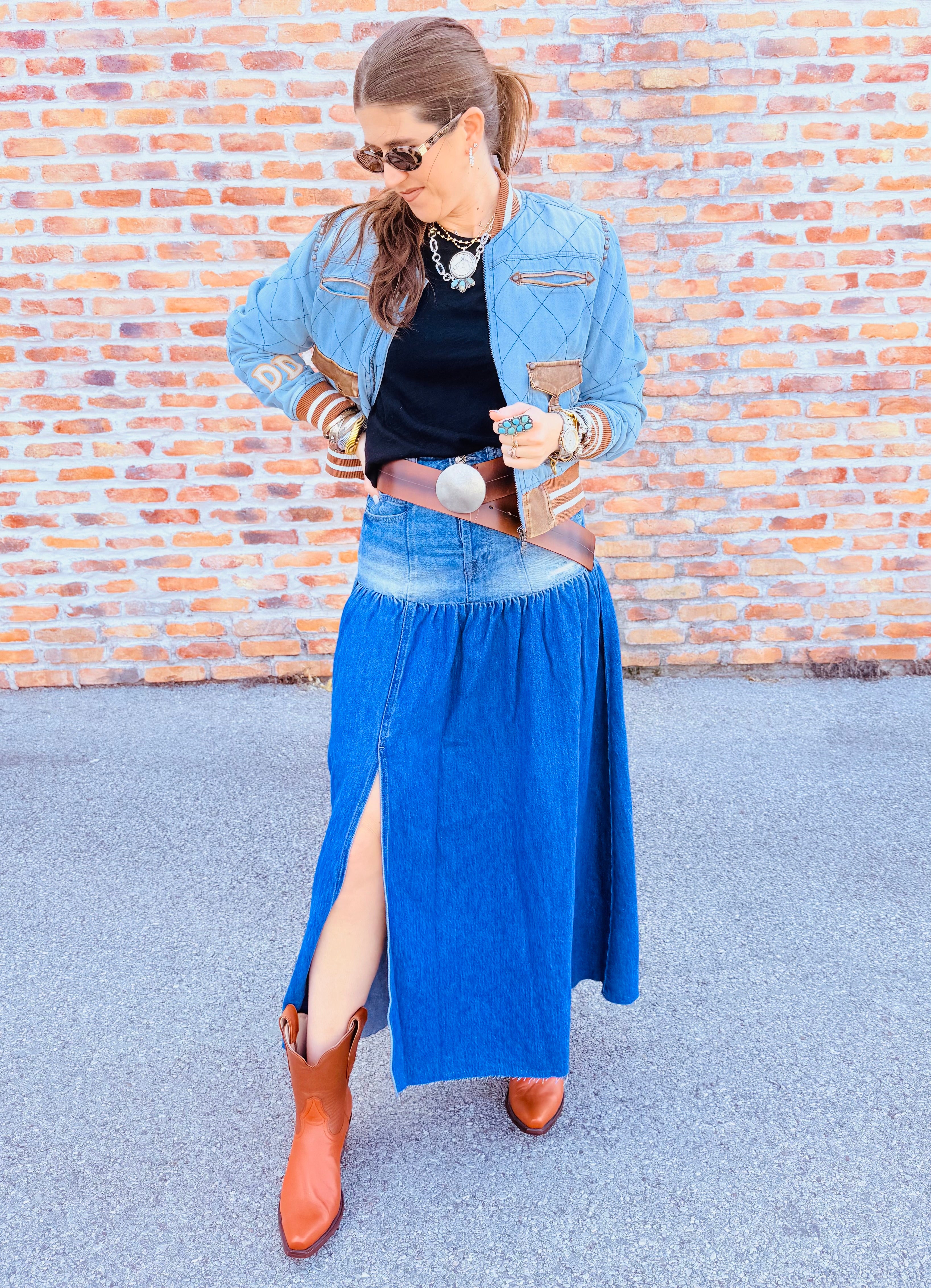 Good Company Mixed Denim Maxi
