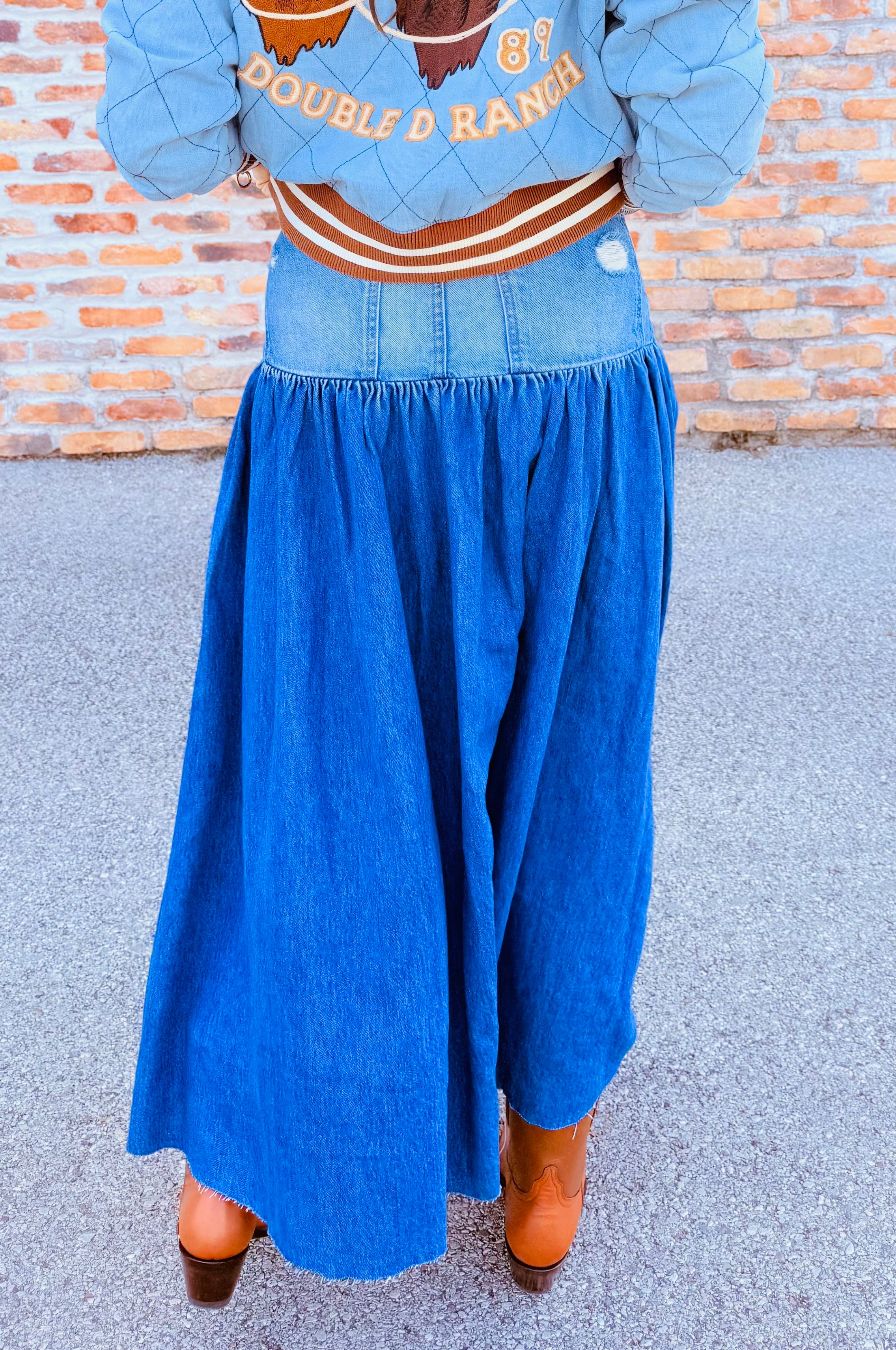 Good Company Mixed Denim Maxi