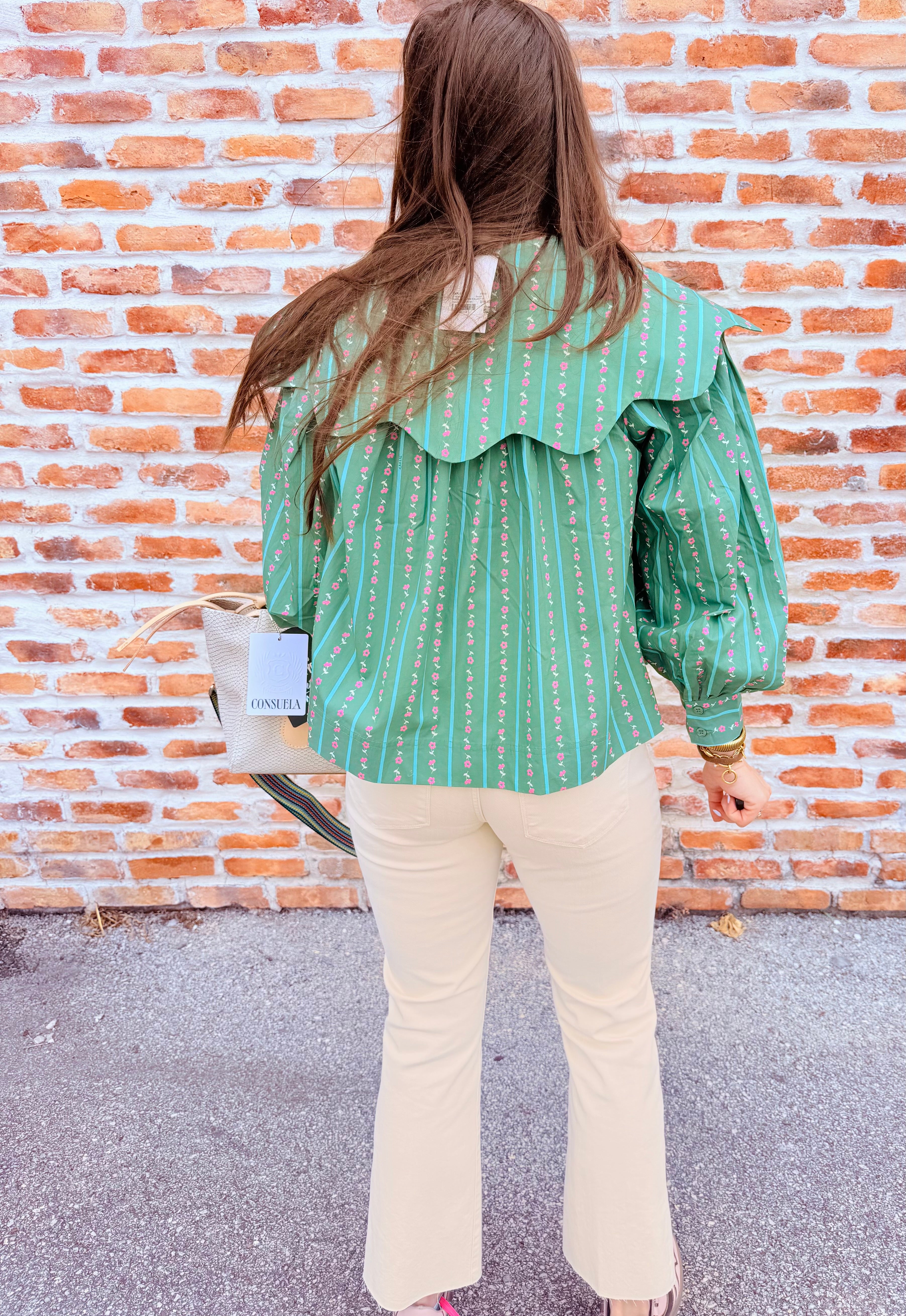Floral Peter Pan Collar Top