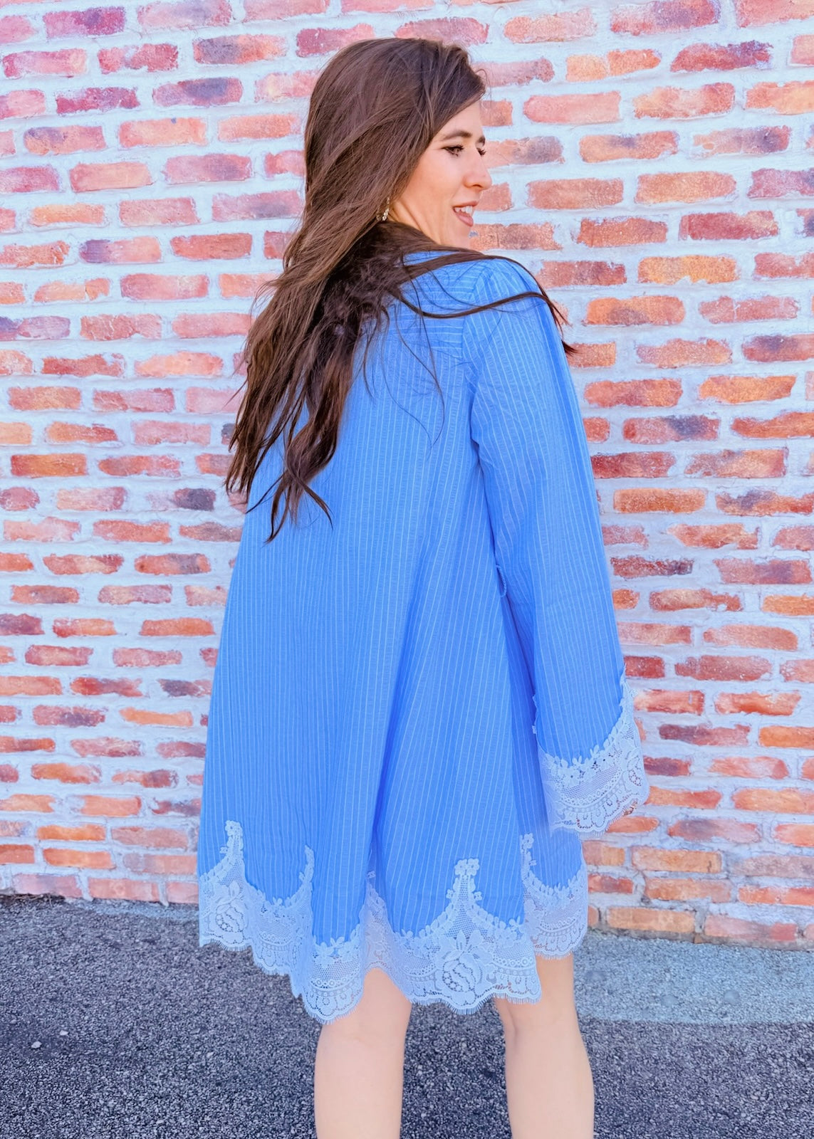Victoria  Lace Trim Dress