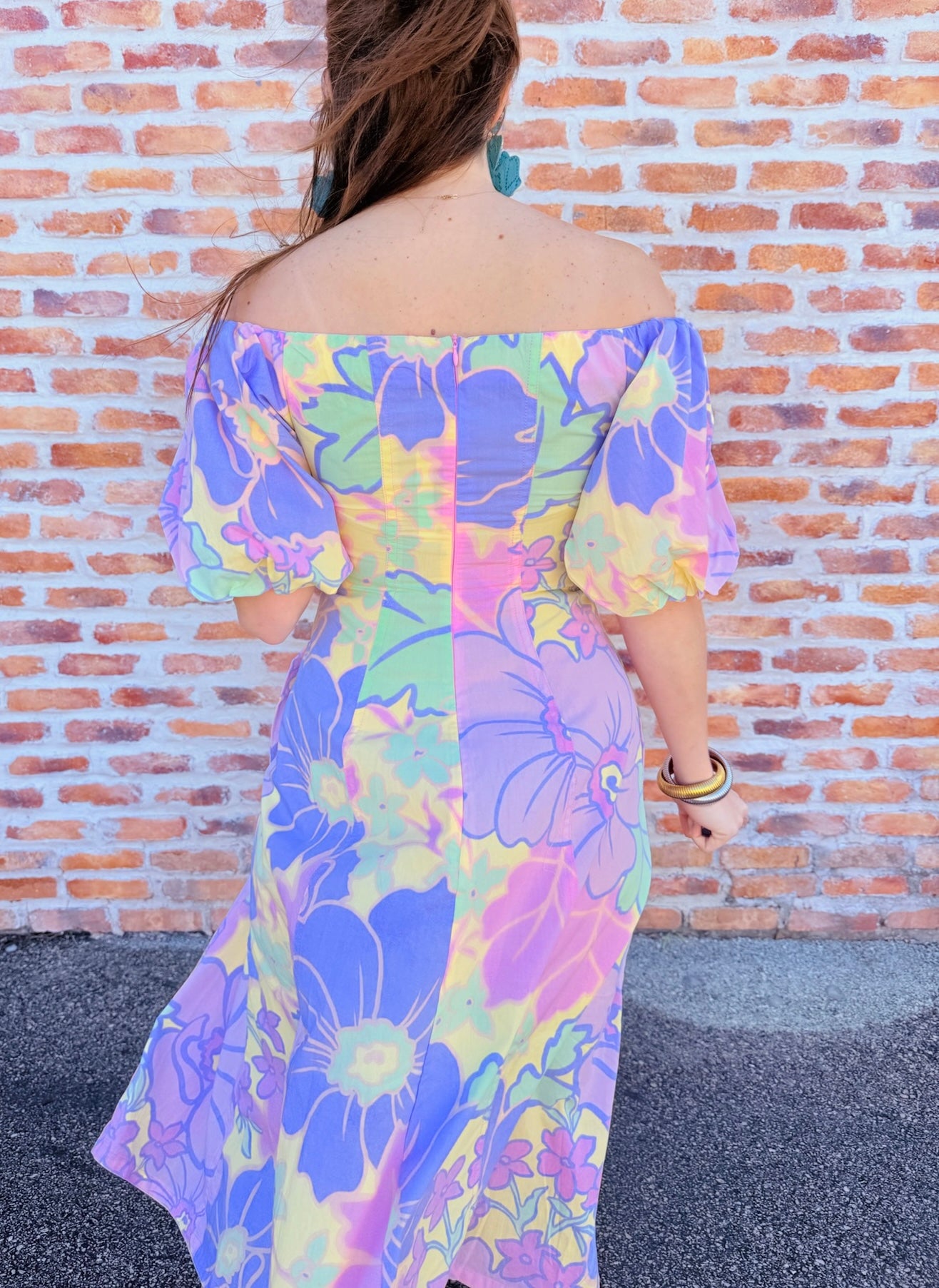 Floral Off Shoulder Maxi Dress