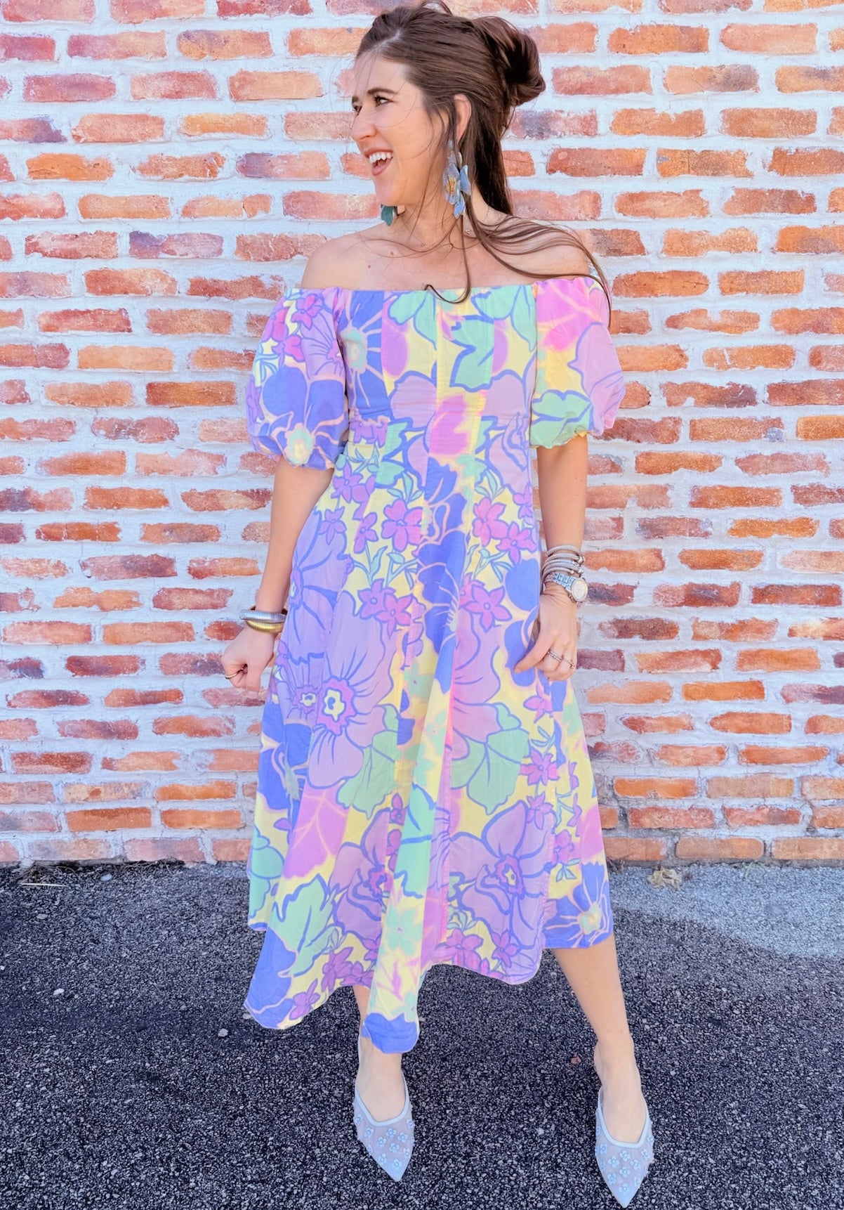 Floral Off Shoulder Maxi Dress