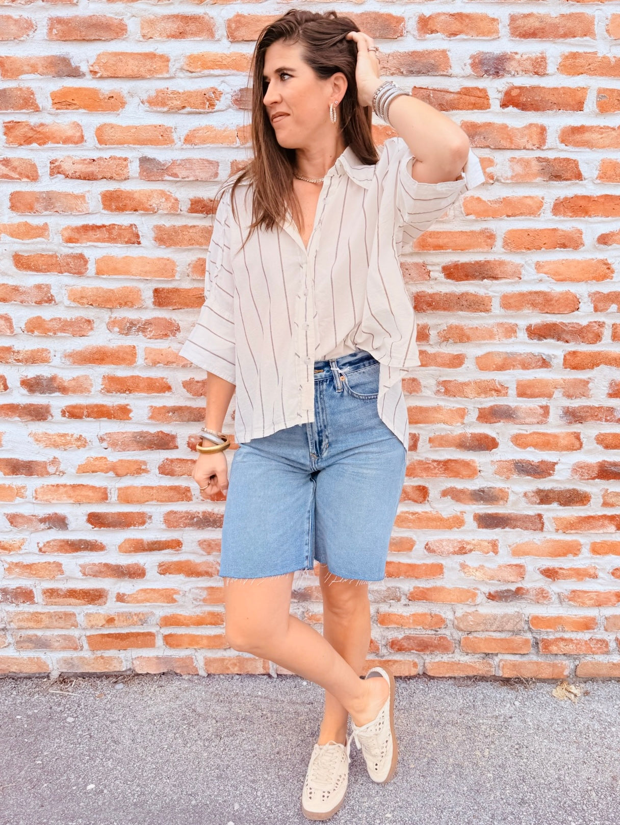 Seaside Cotton Stripe Shirt