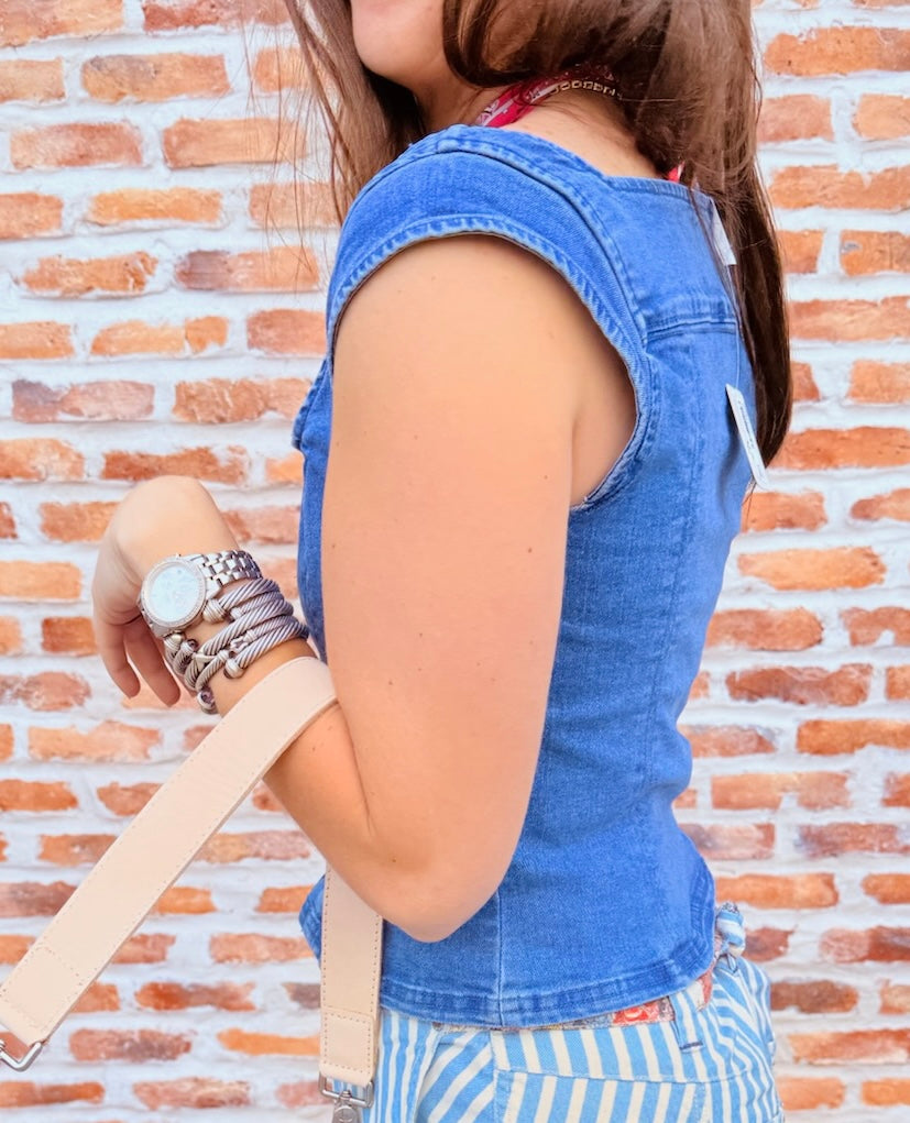 Marilyn Denim Corset