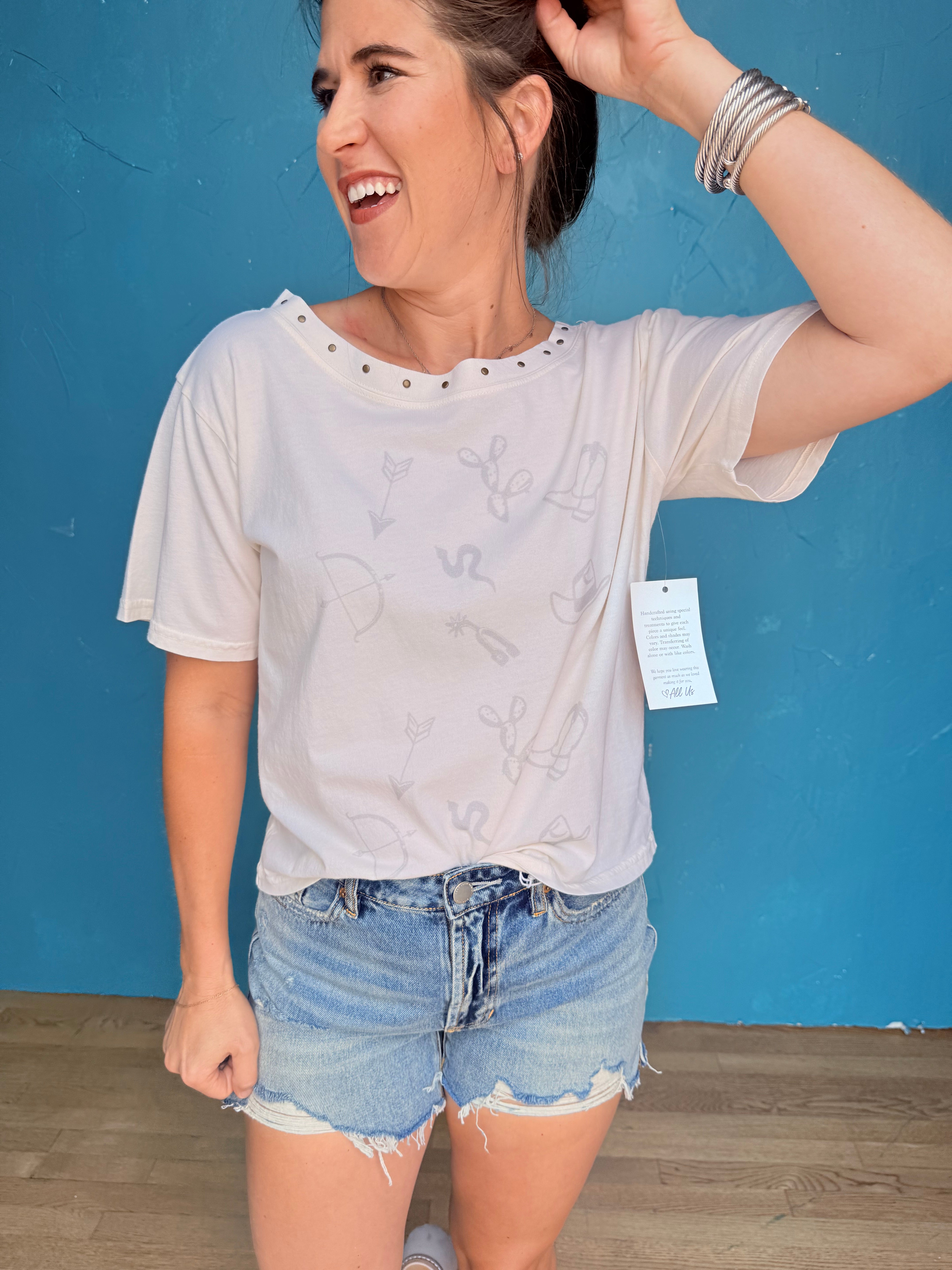 Giddy Up Wide Neck Tee