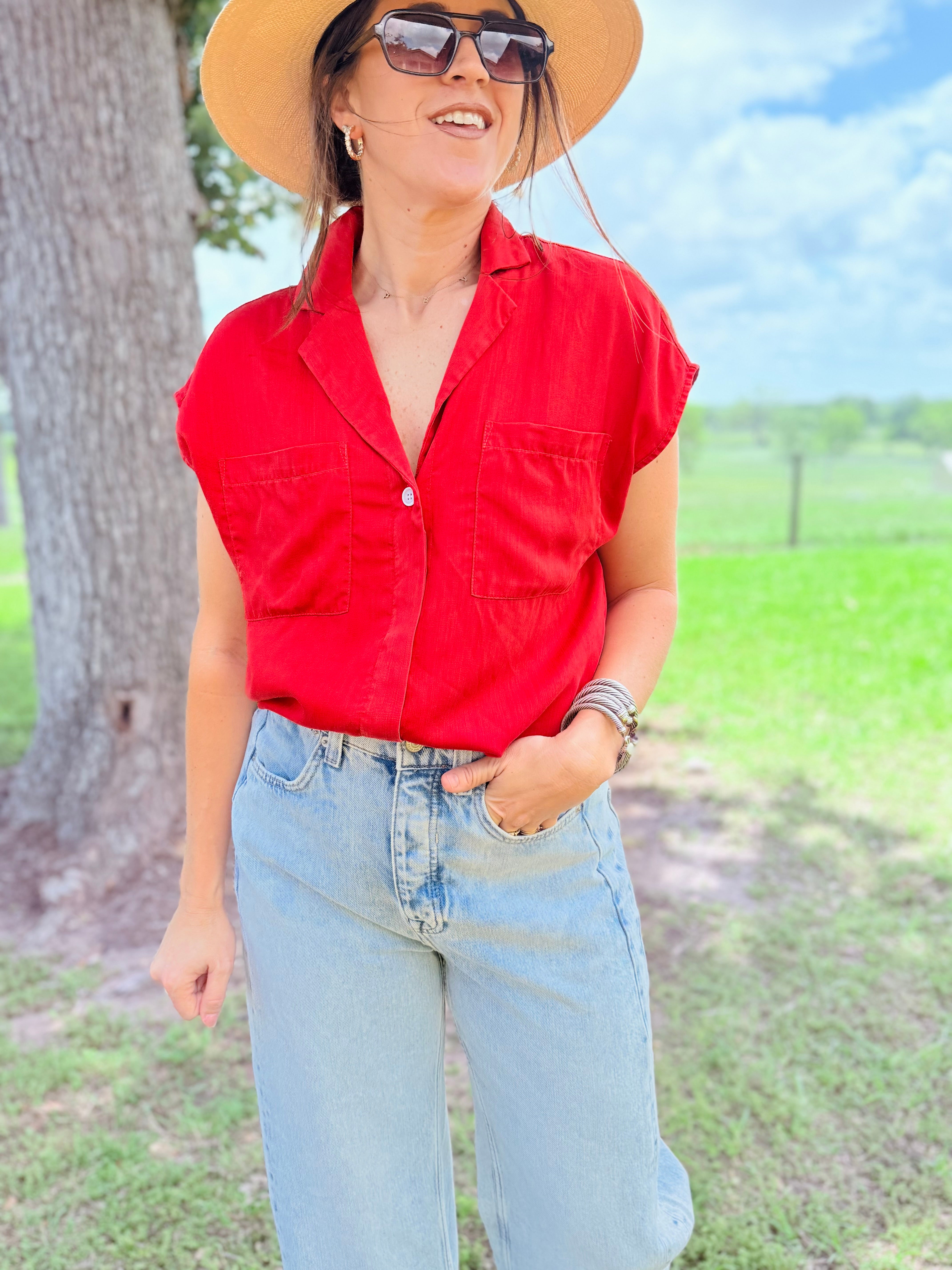 Cruz Cap Sleeve Top