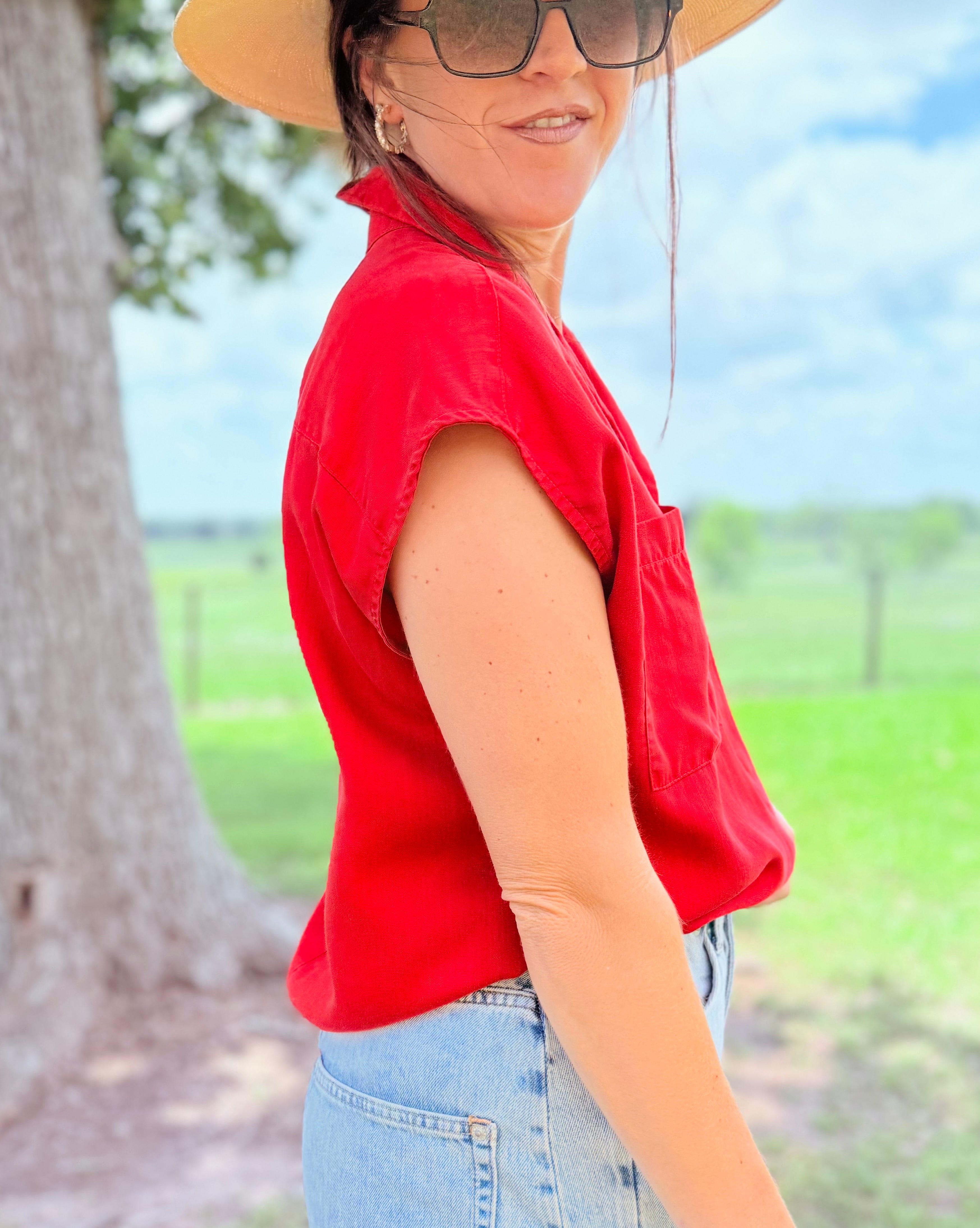 Cruz Cap Sleeve Top