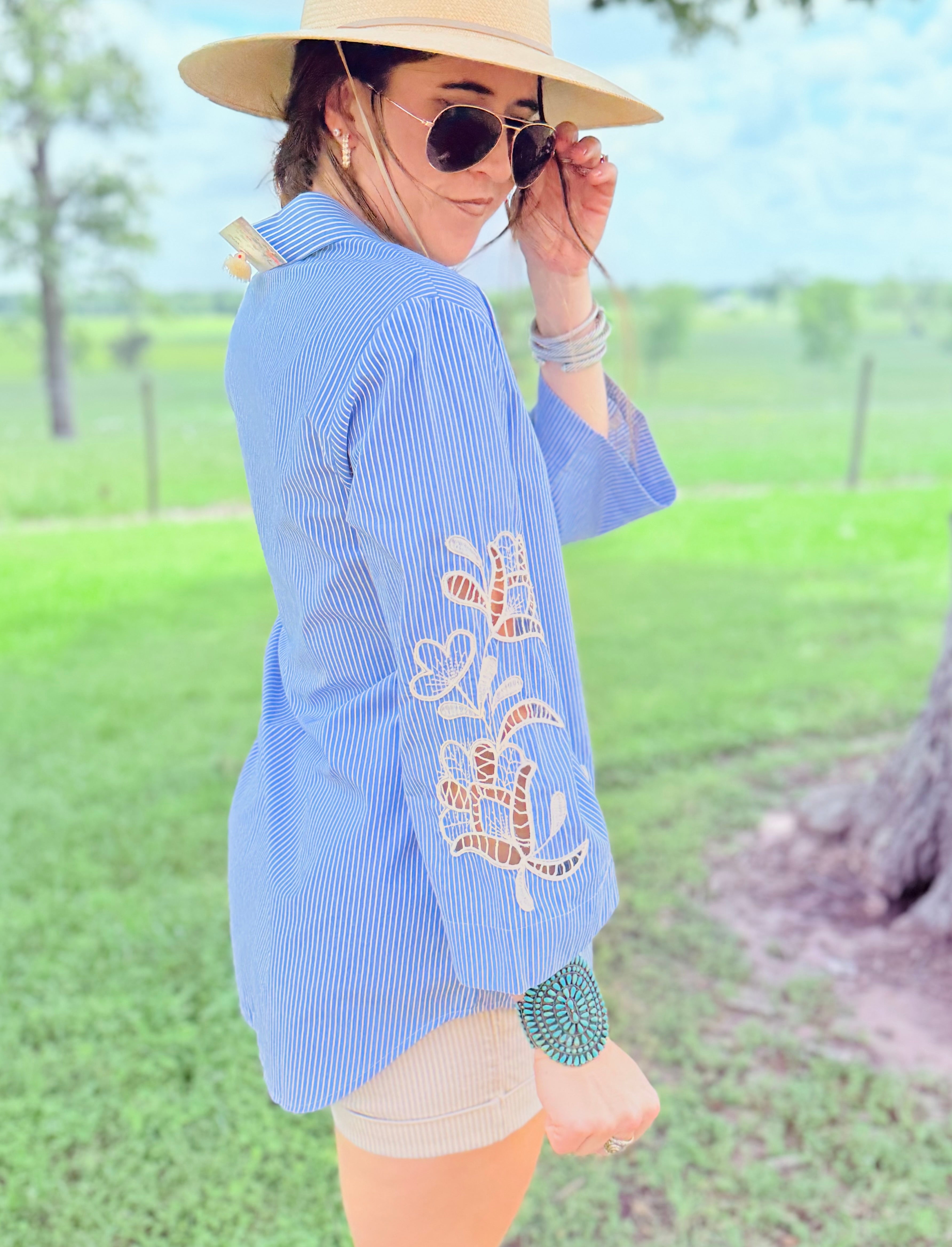 Christine Eyelet Sleeve Kimono