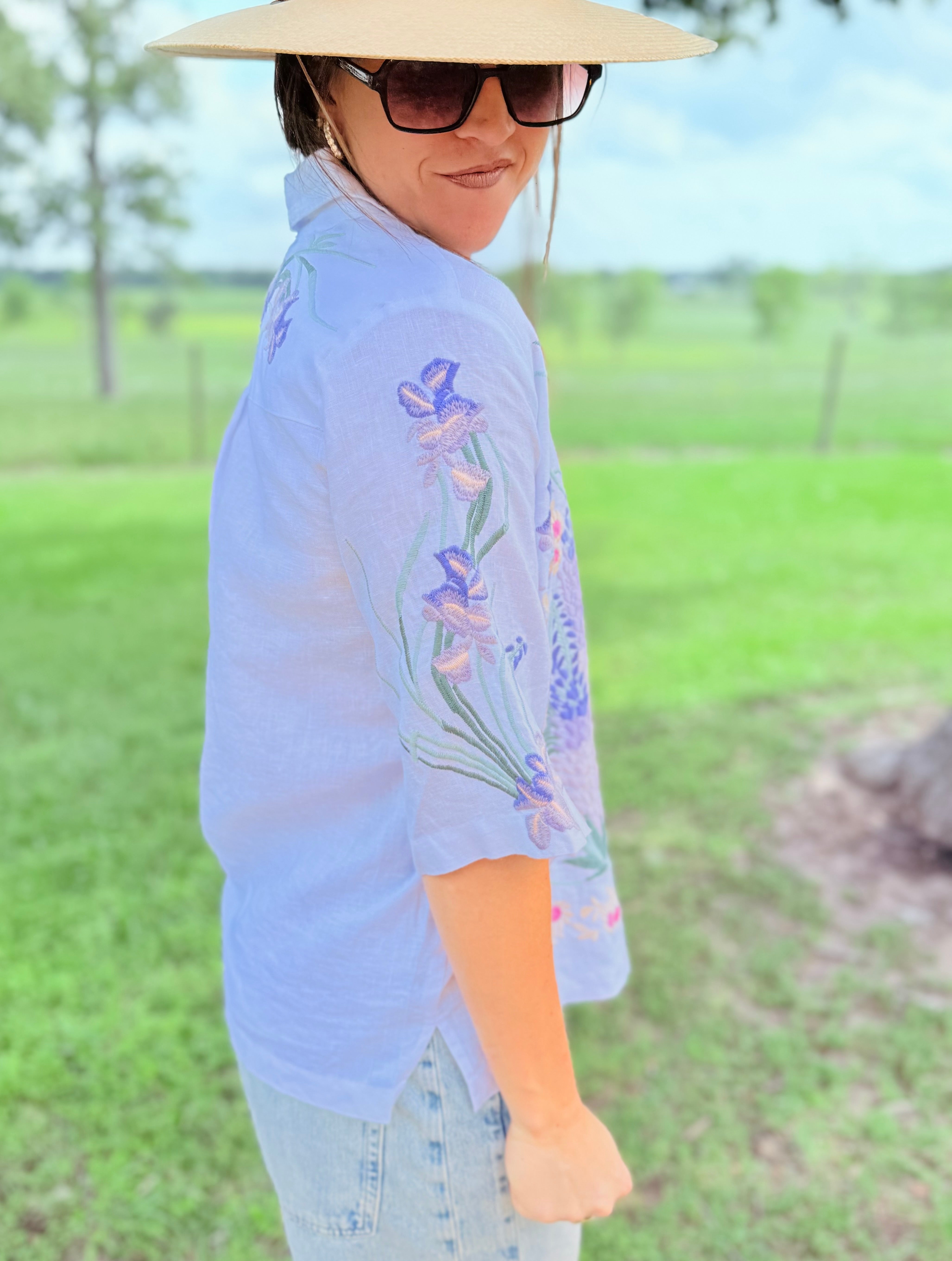 Marleigh Linen Kimono Shirt