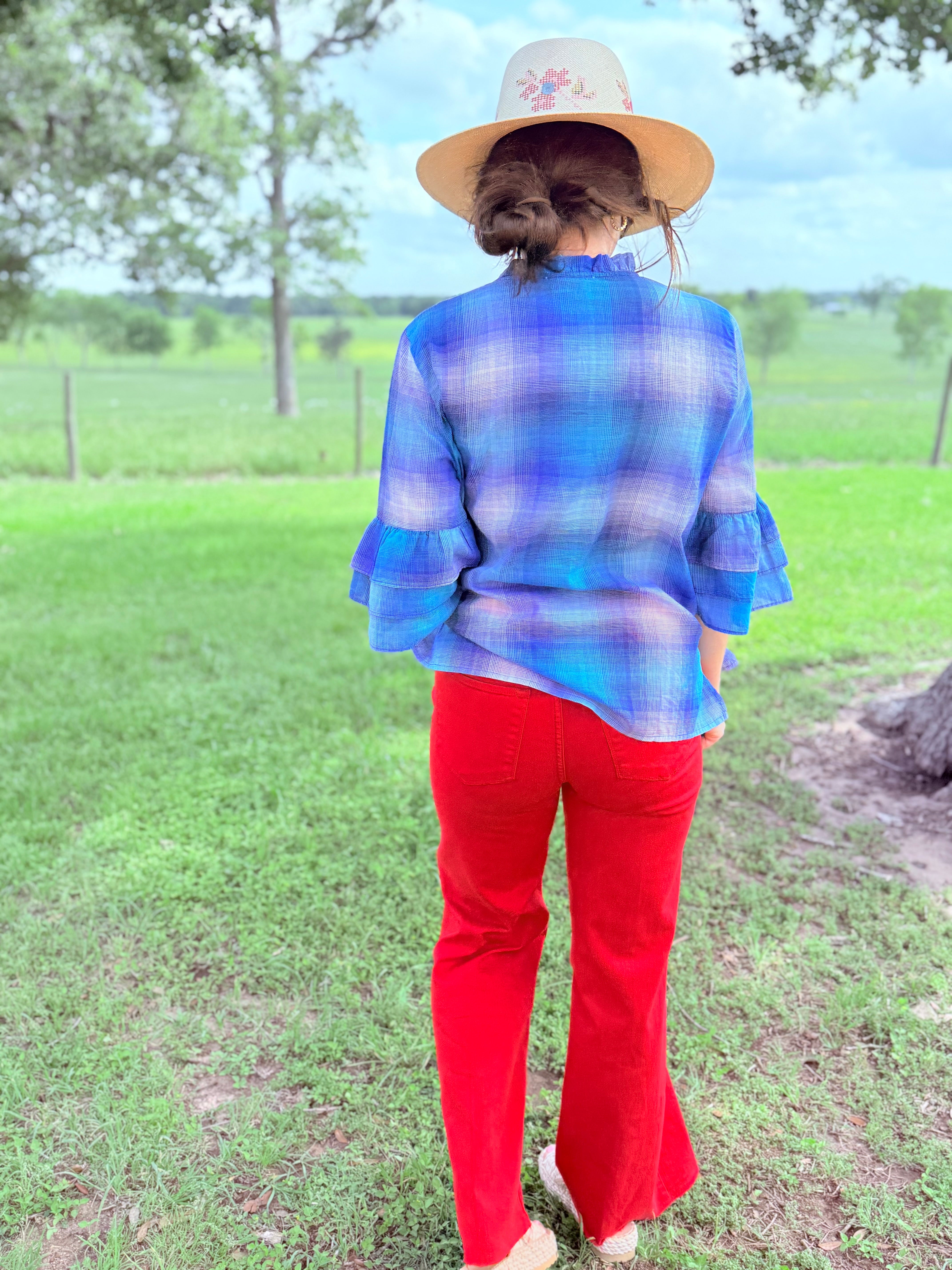 Soline Ruffle Sleeve Blouse