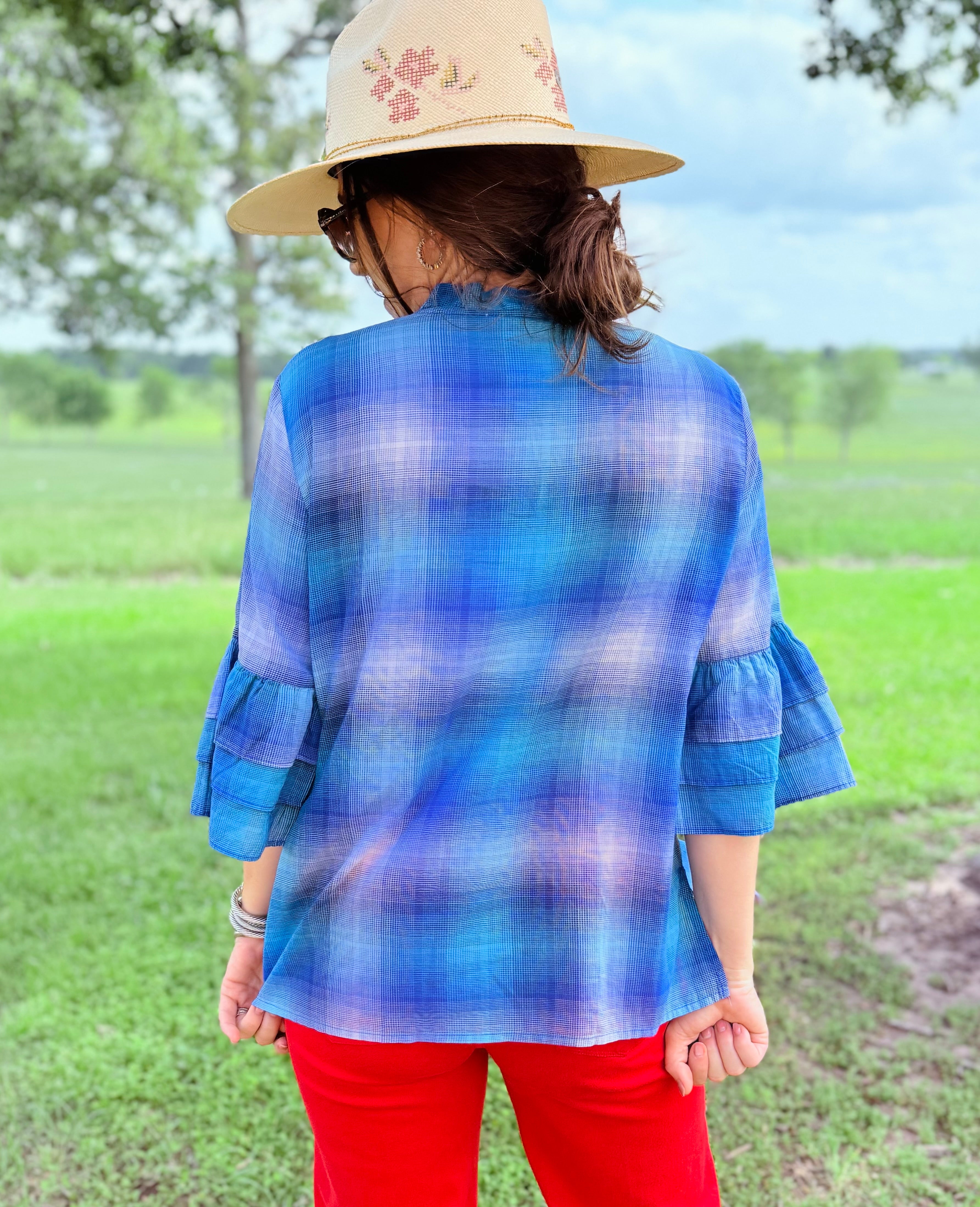 Soline Ruffle Sleeve Blouse