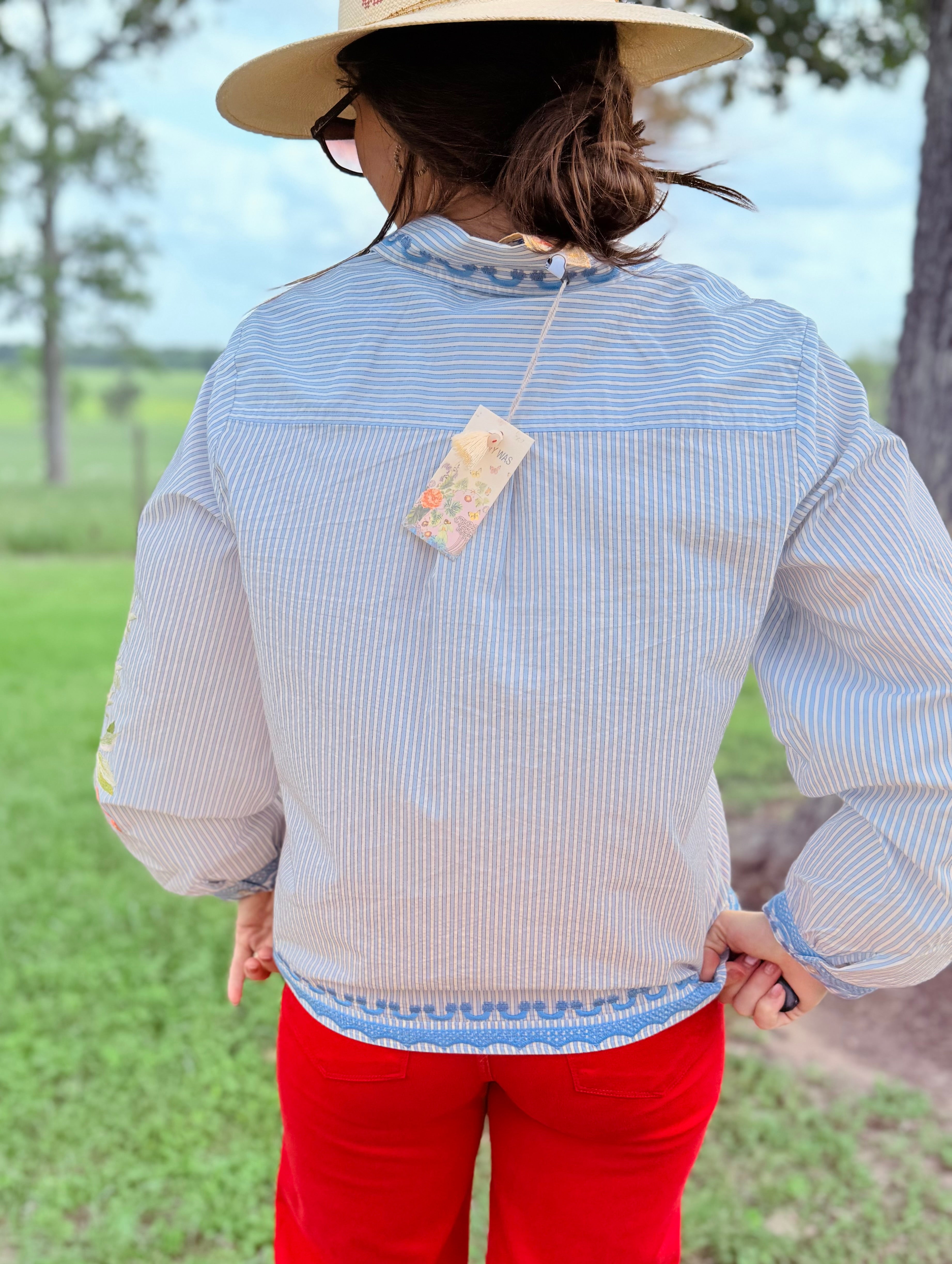 Angela Open Neck Shirt