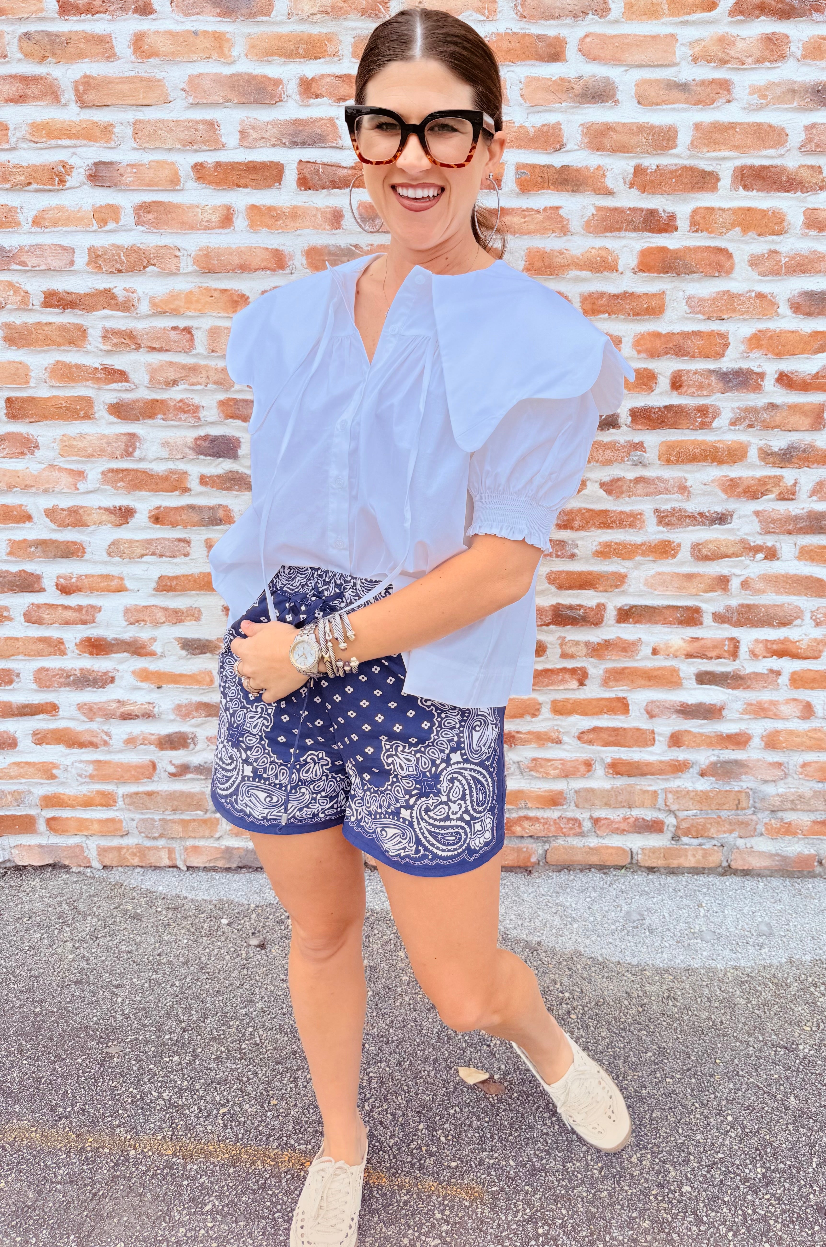 Solid Poplin Peterpan Collar