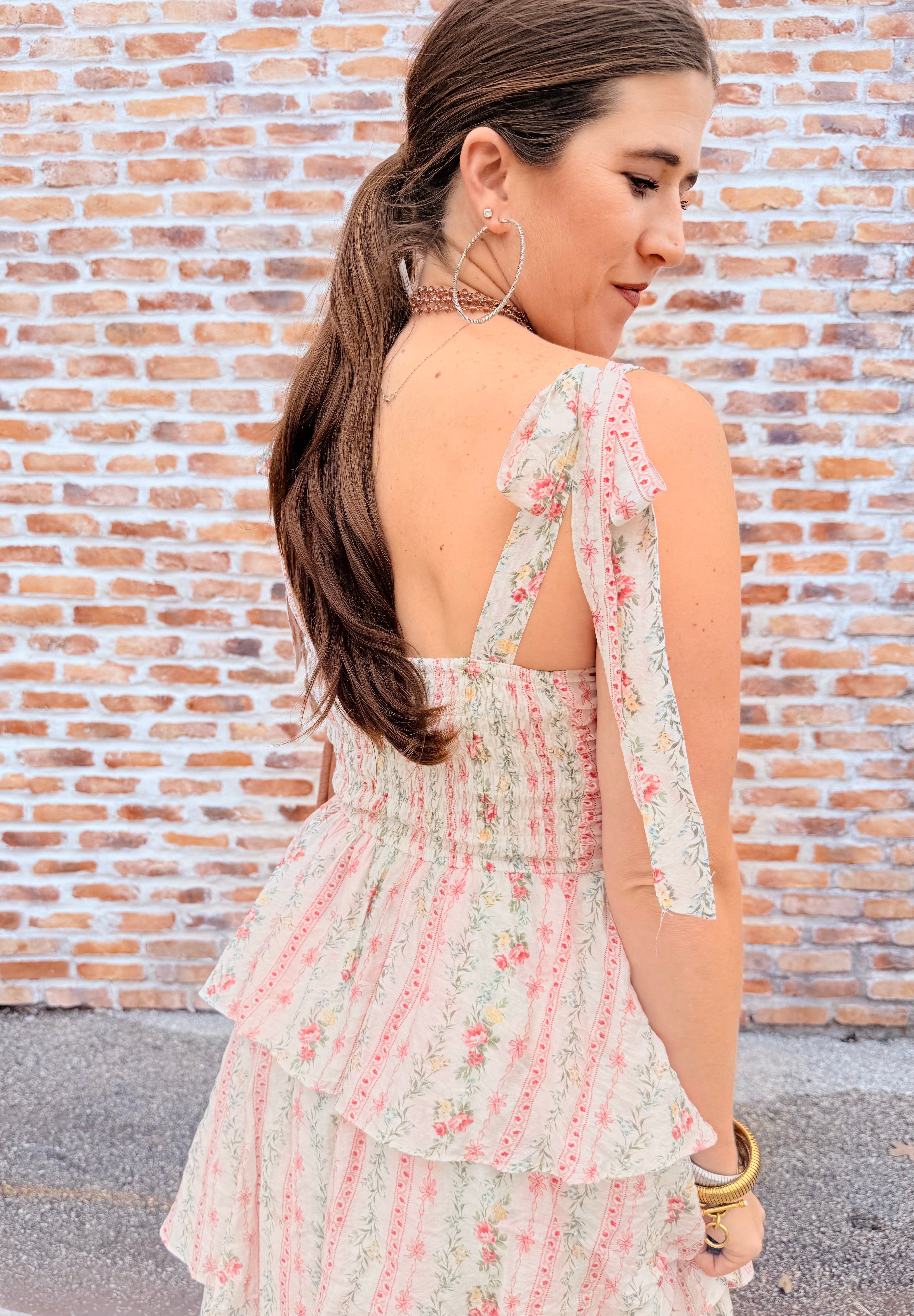 Floral Print Tiered Dress