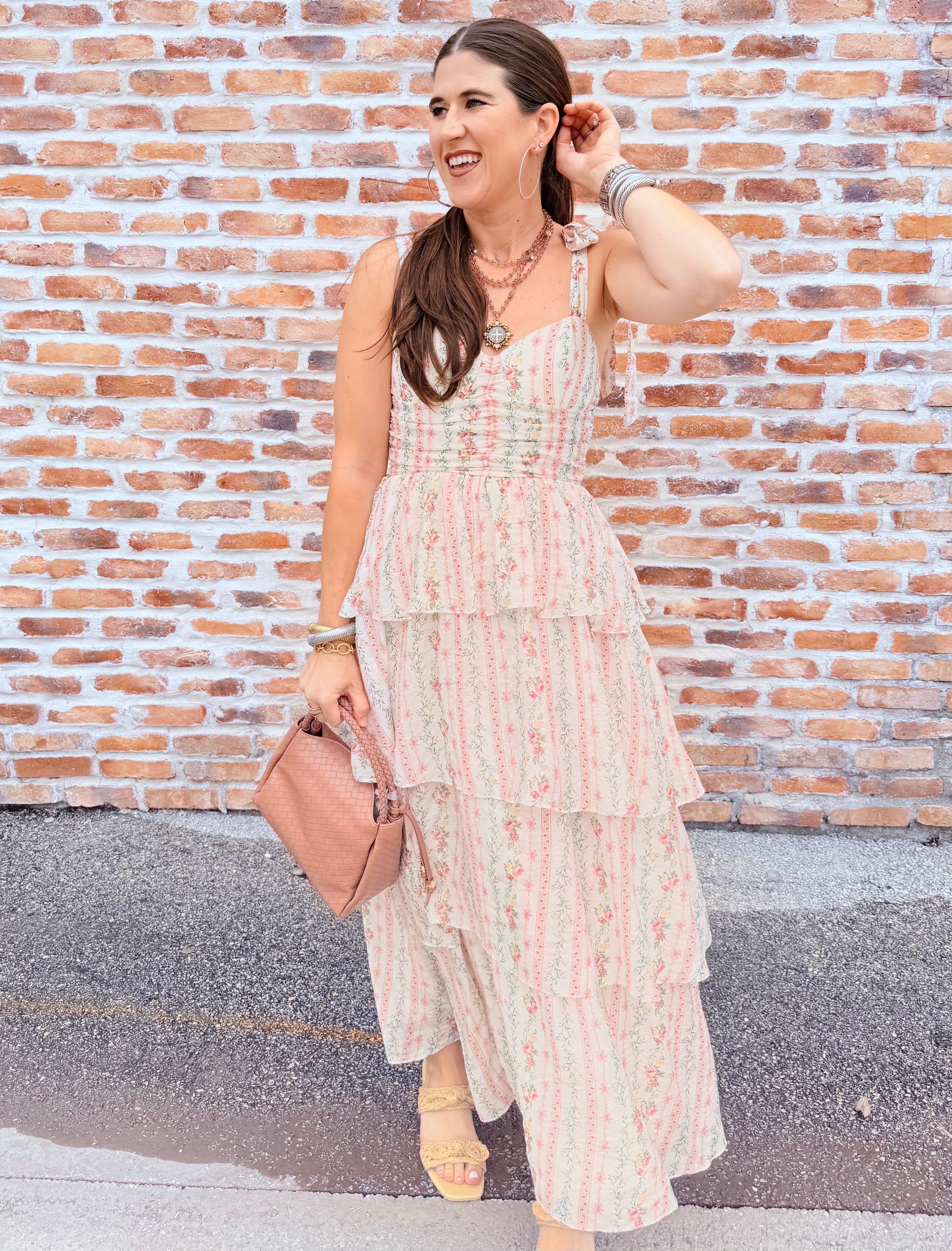 Floral Print Tiered Dress