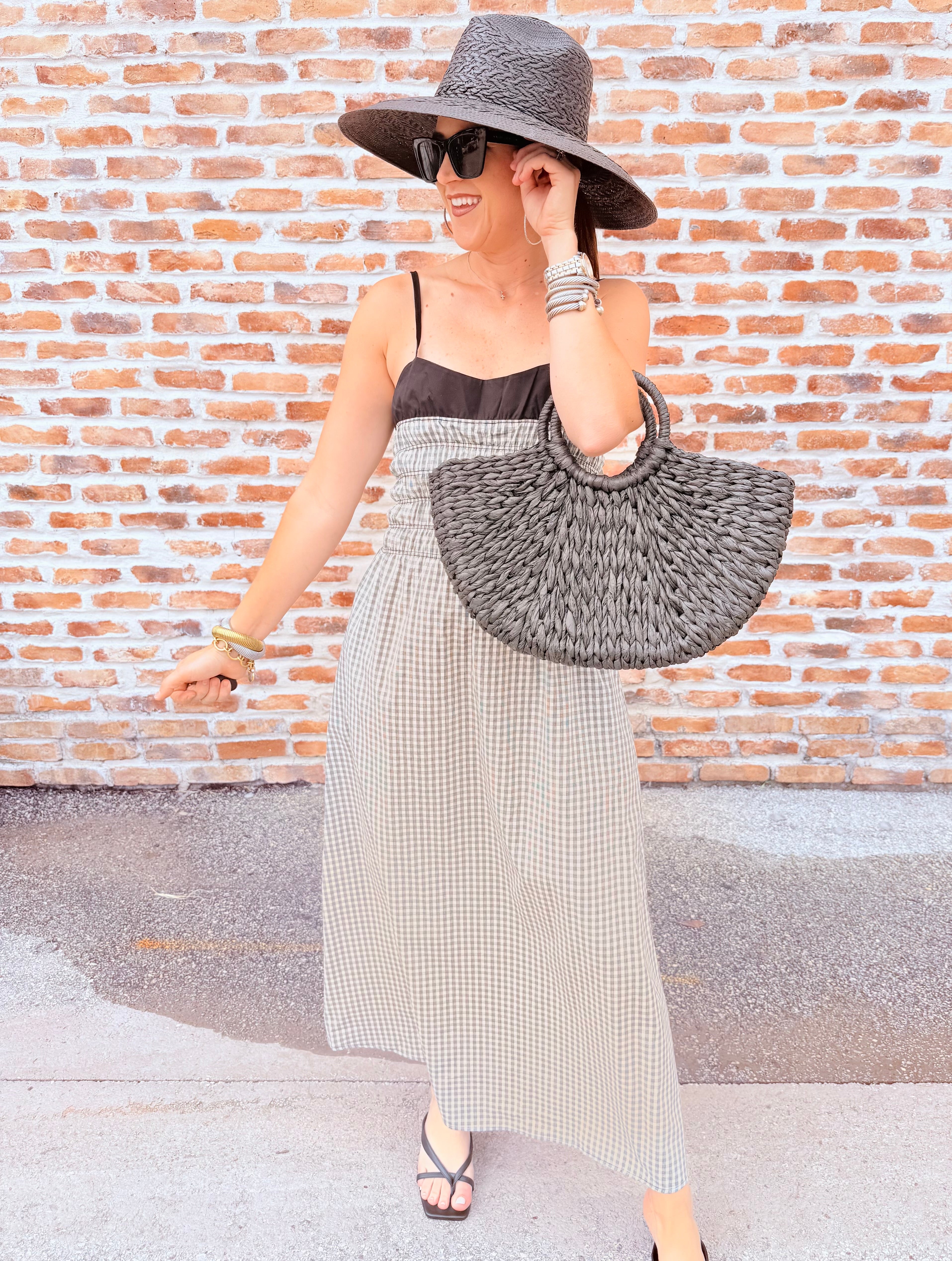 Spaghetti Strap Gingham Dress