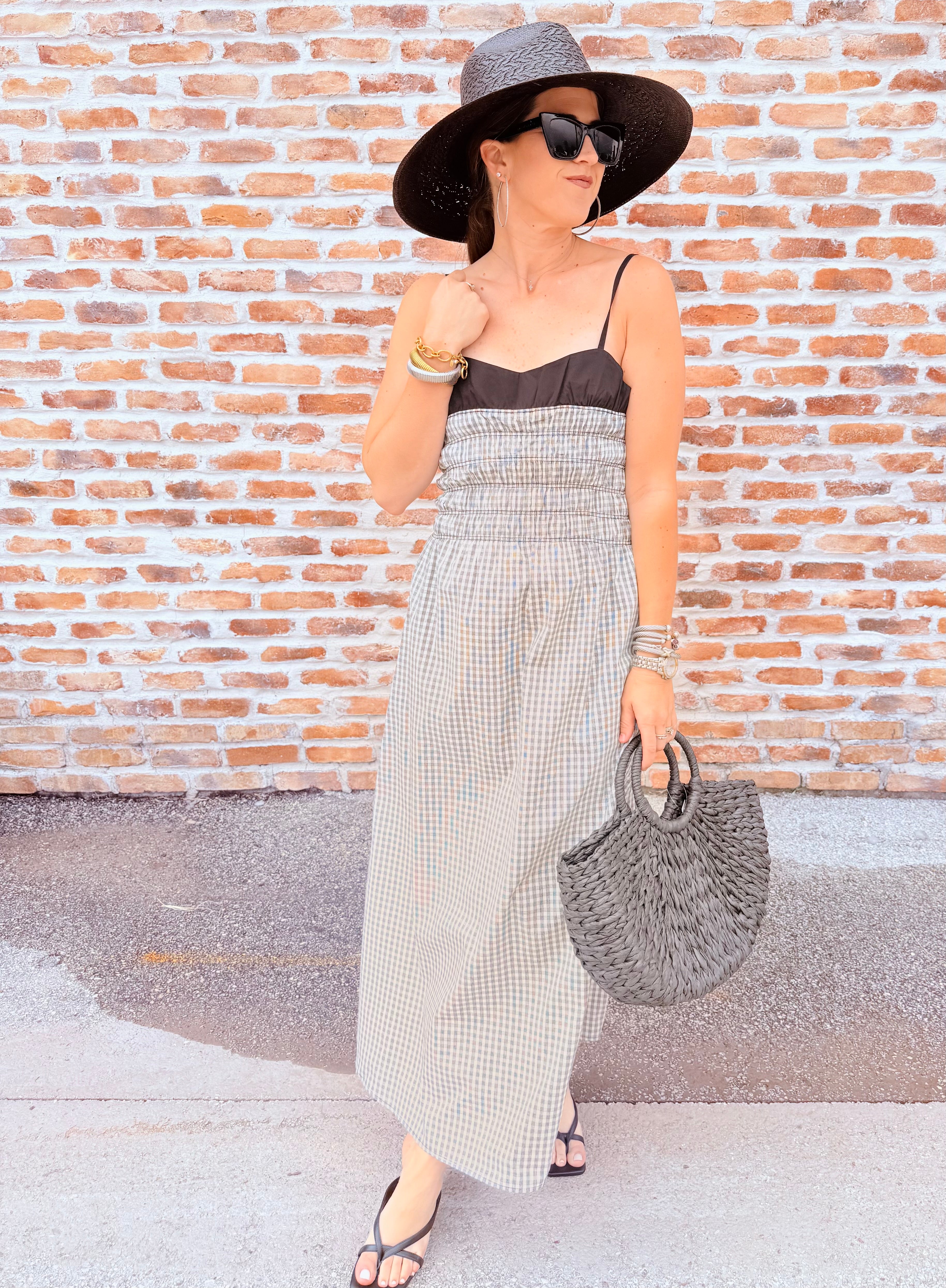Spaghetti Strap Gingham Dress