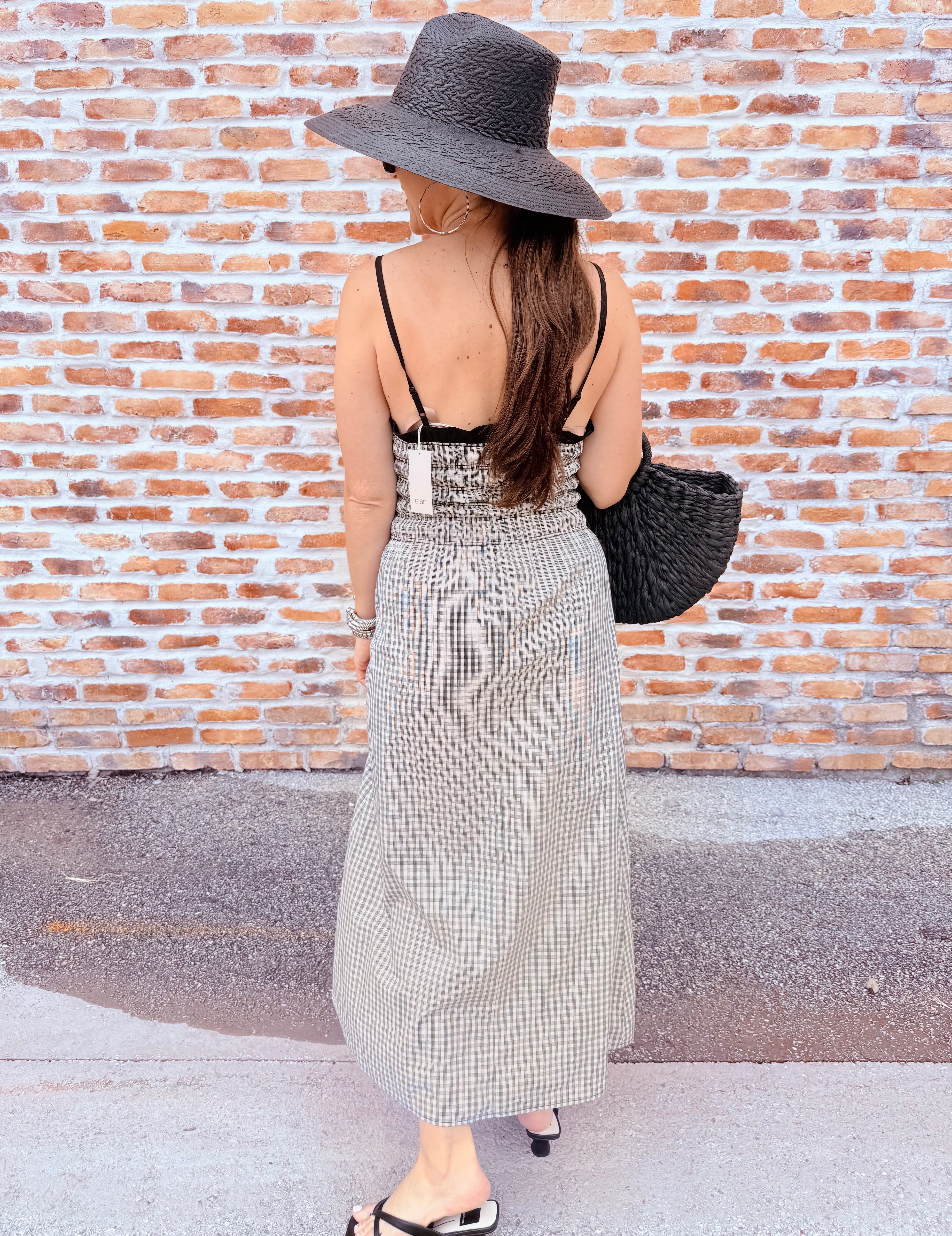Spaghetti Strap Gingham Dress