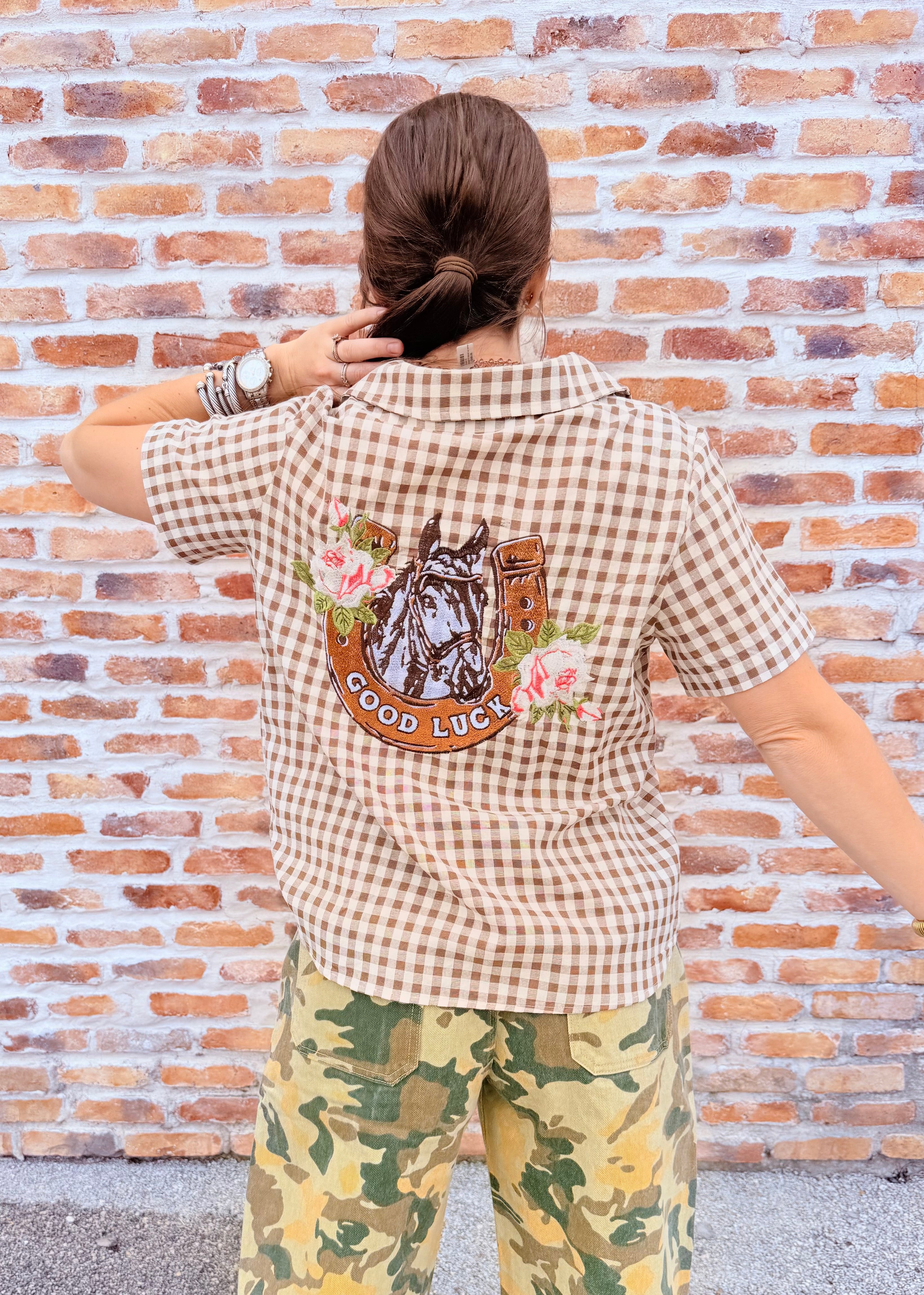 Western Gingham Blouse
