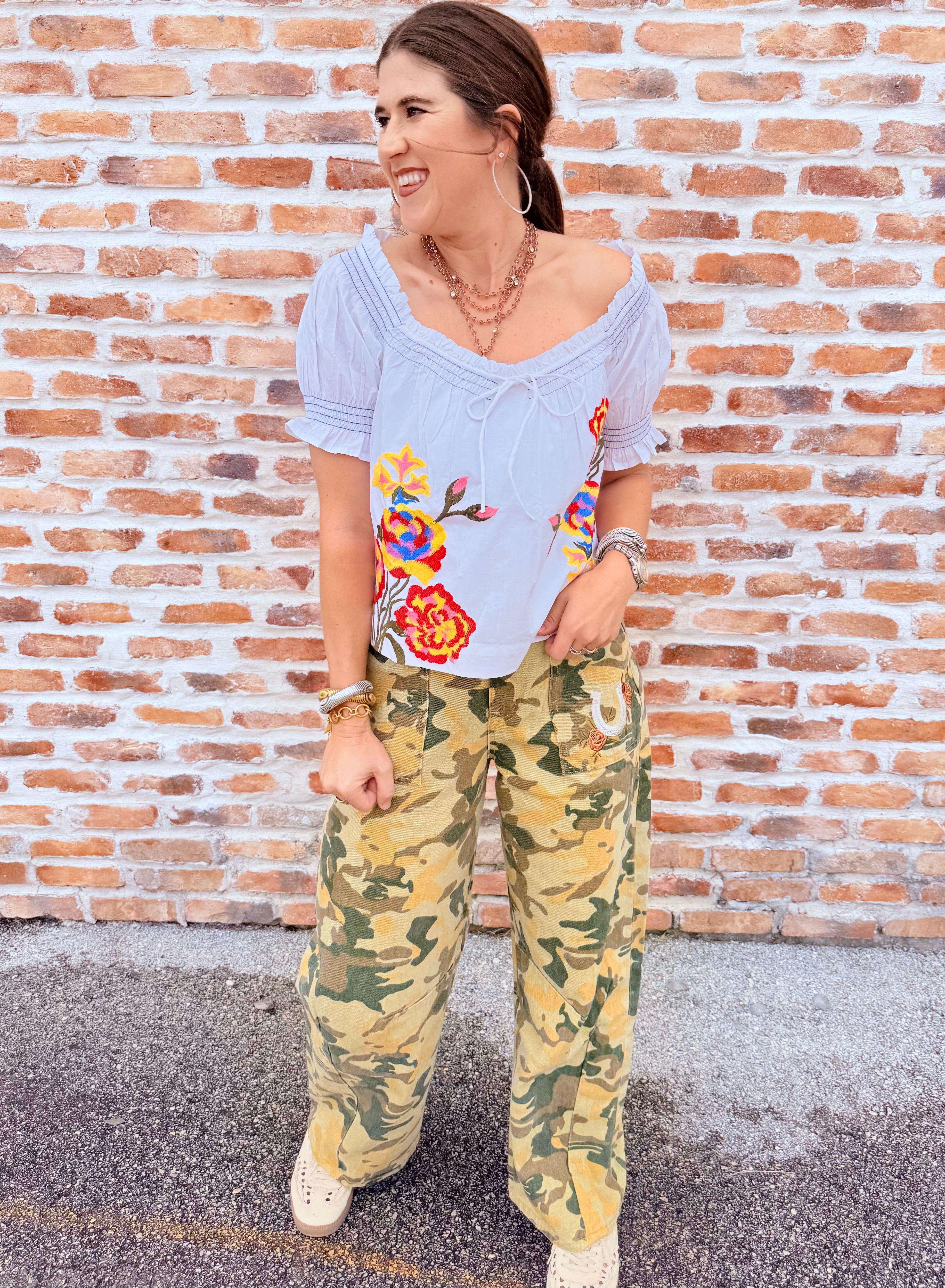 Wild Rose Camo Jeans