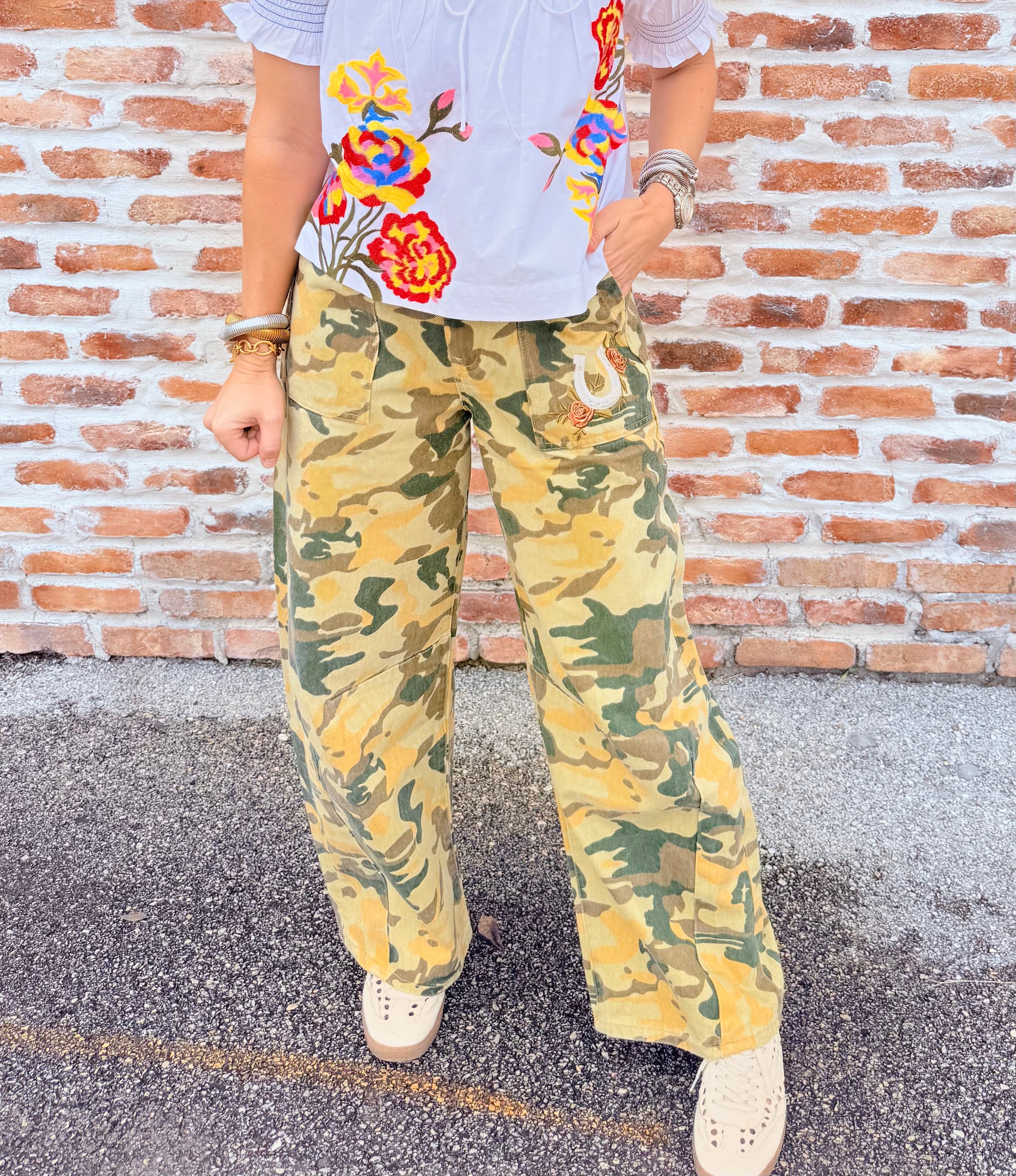 Wild Rose Camo Jeans