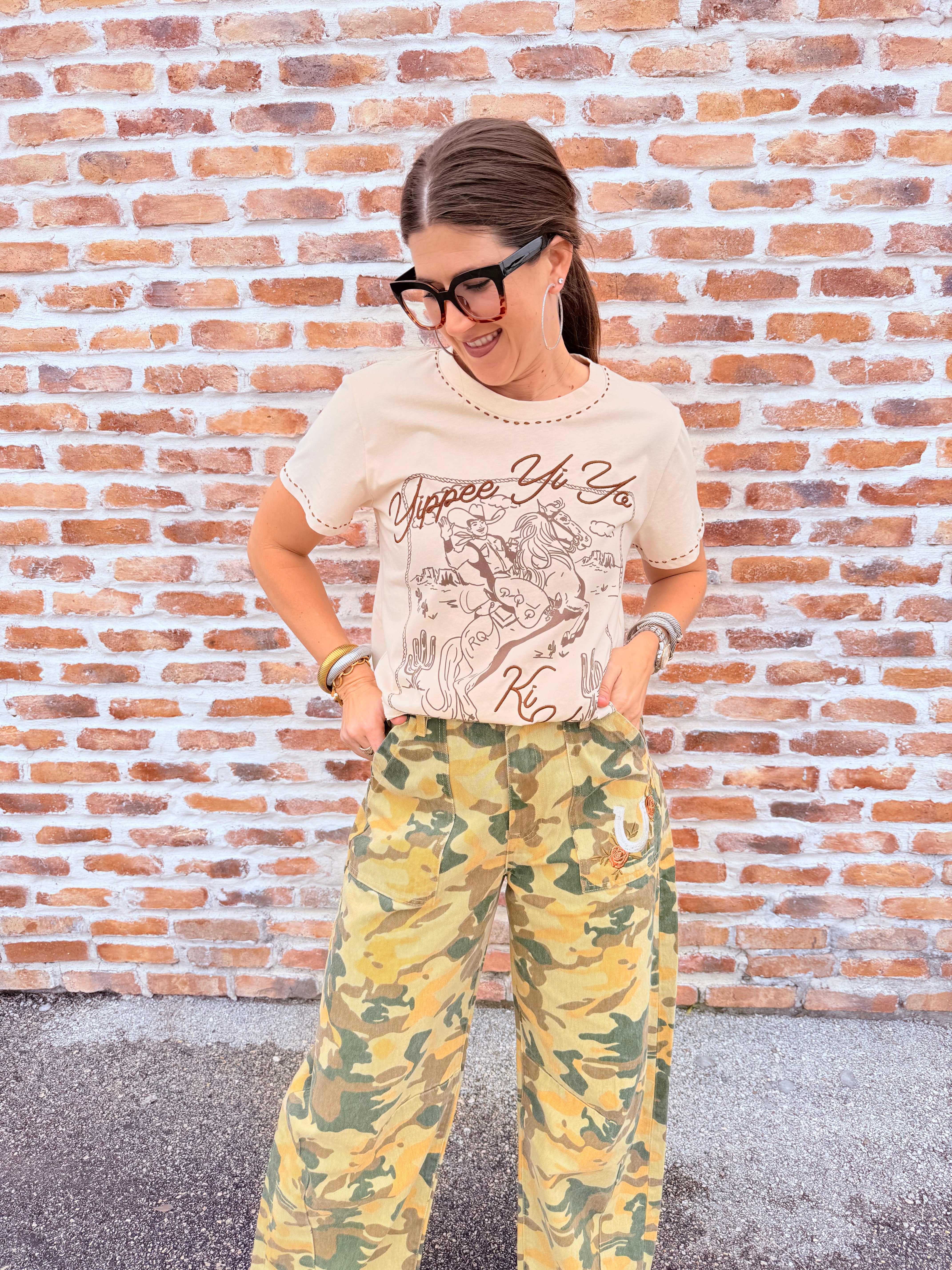 Wild Rose Camo Jeans