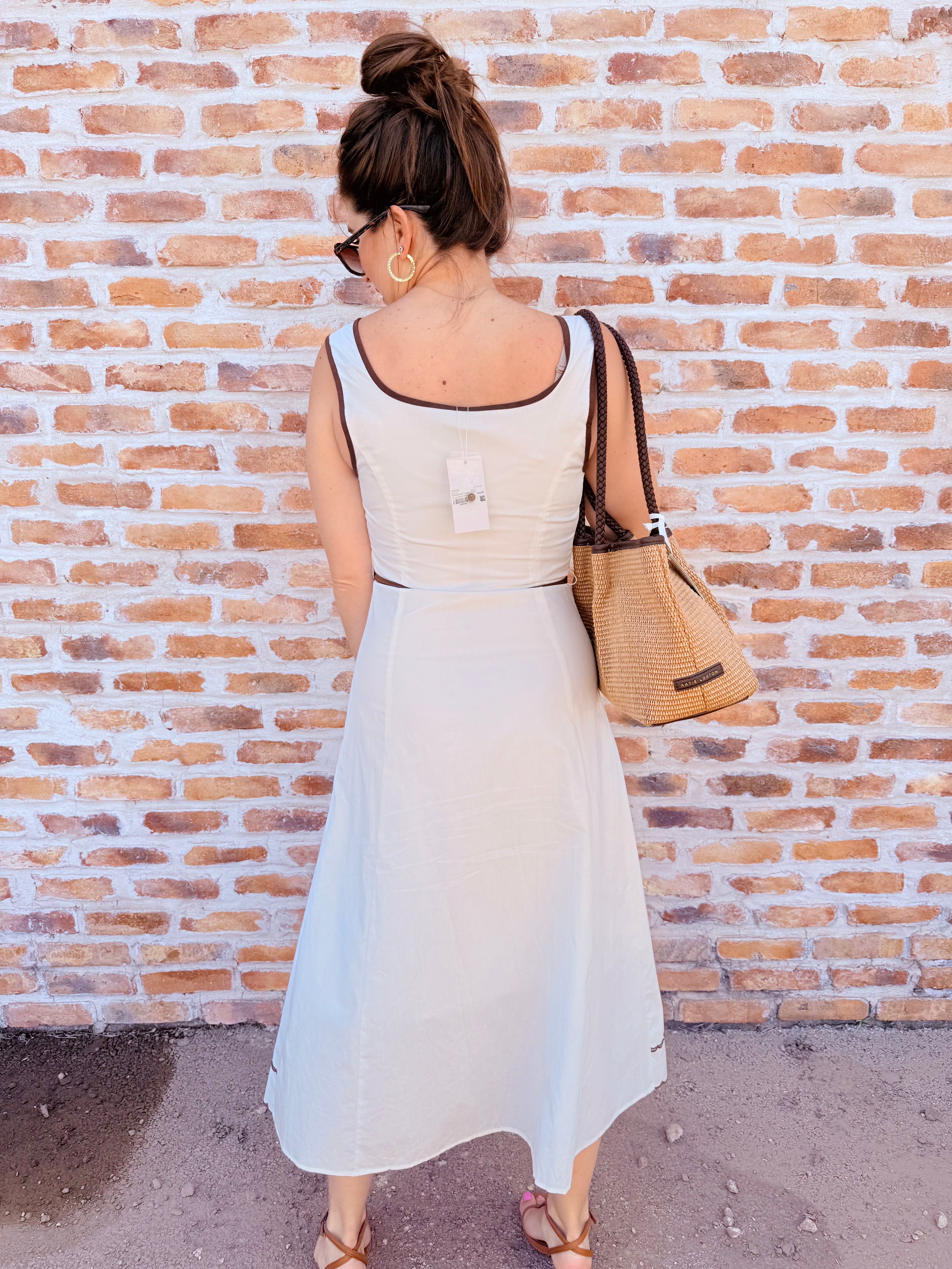 Embroidered White Dress