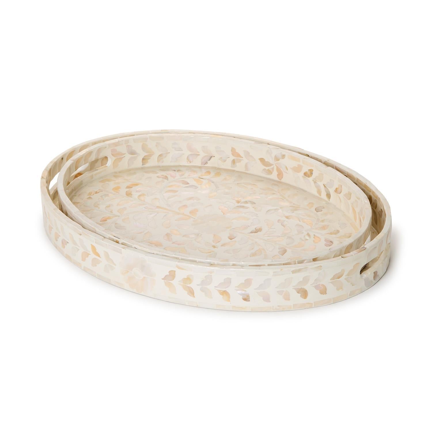 Opalescent Mop Oval Tray
