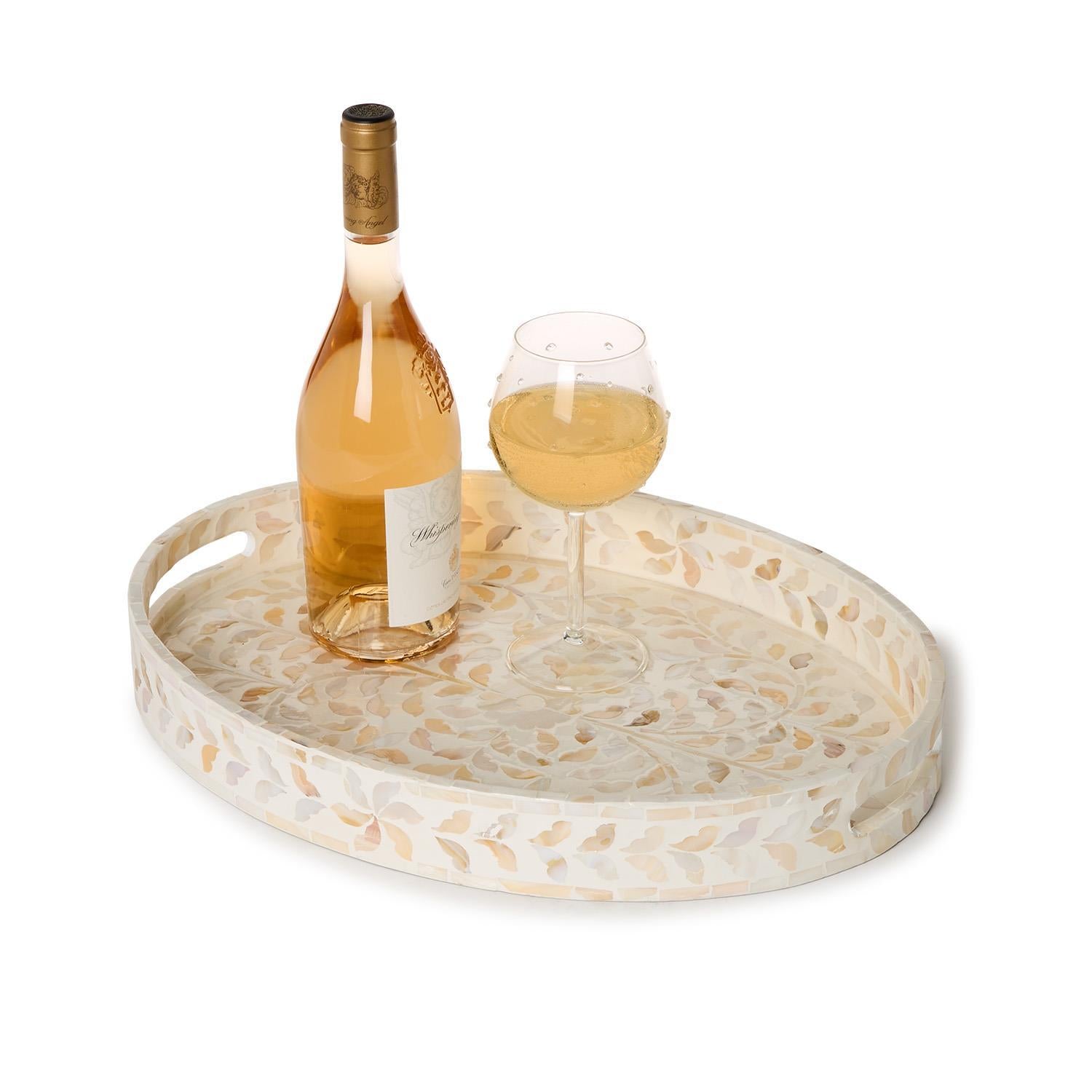 Opalescent Mop Oval Tray