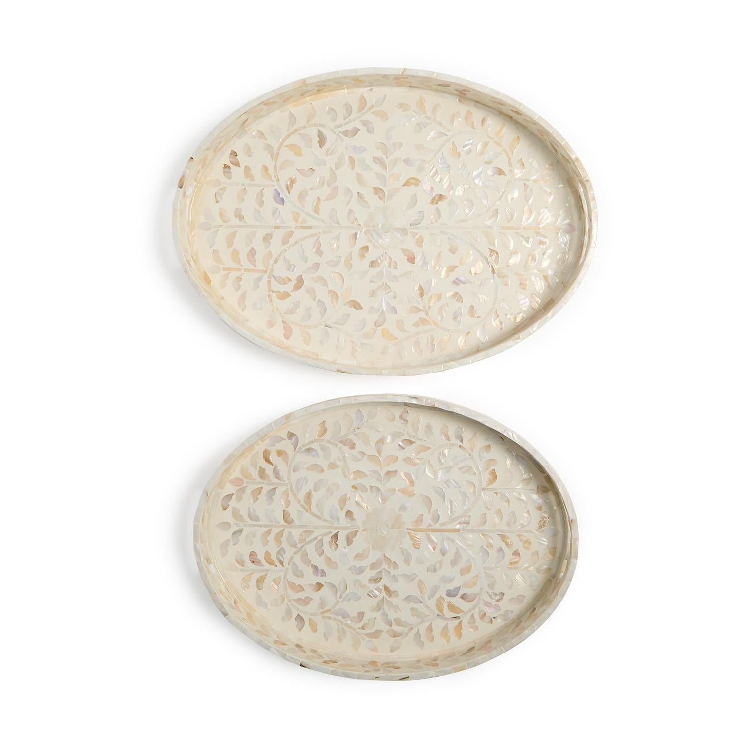 Opalescent Mop Oval Tray