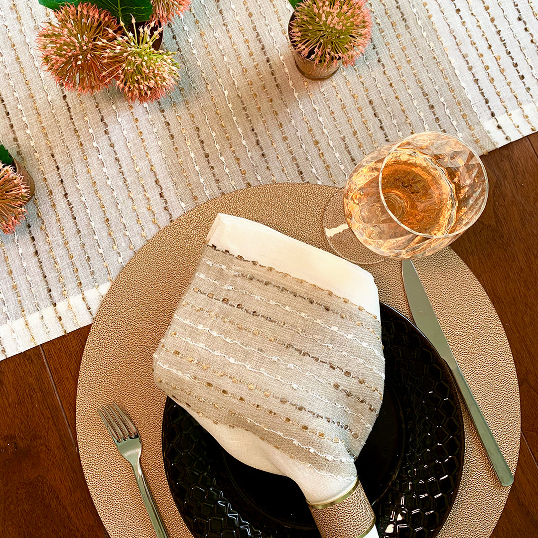 Odyssey Rose Gold Napkins- Set of 4