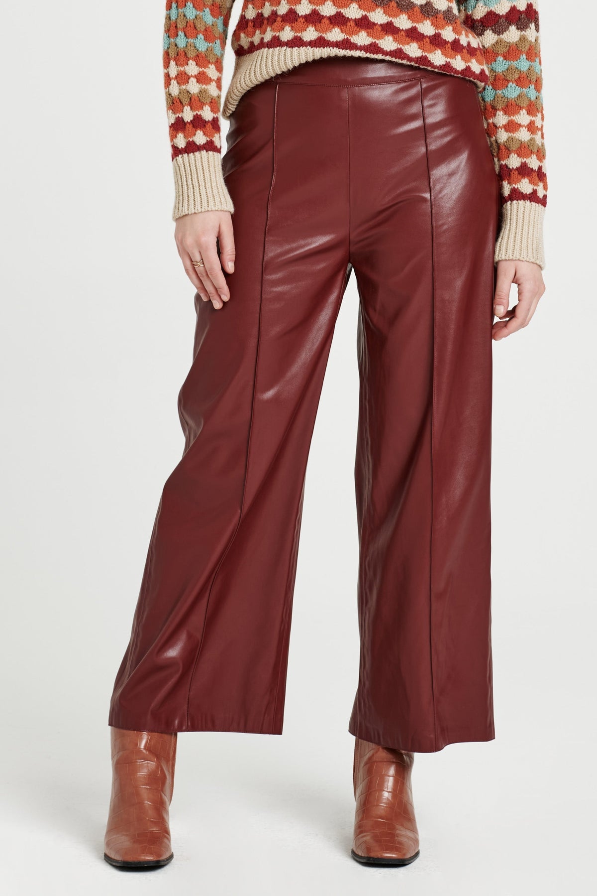 Sparkle Wide Leg Cropped Pant