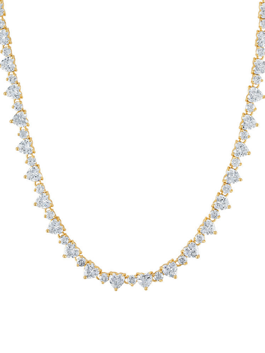 Zanata Heart Tennis Necklace
