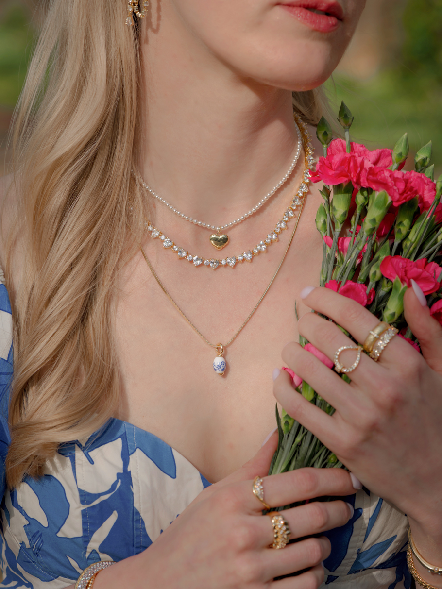 Zanata Heart Tennis Necklace