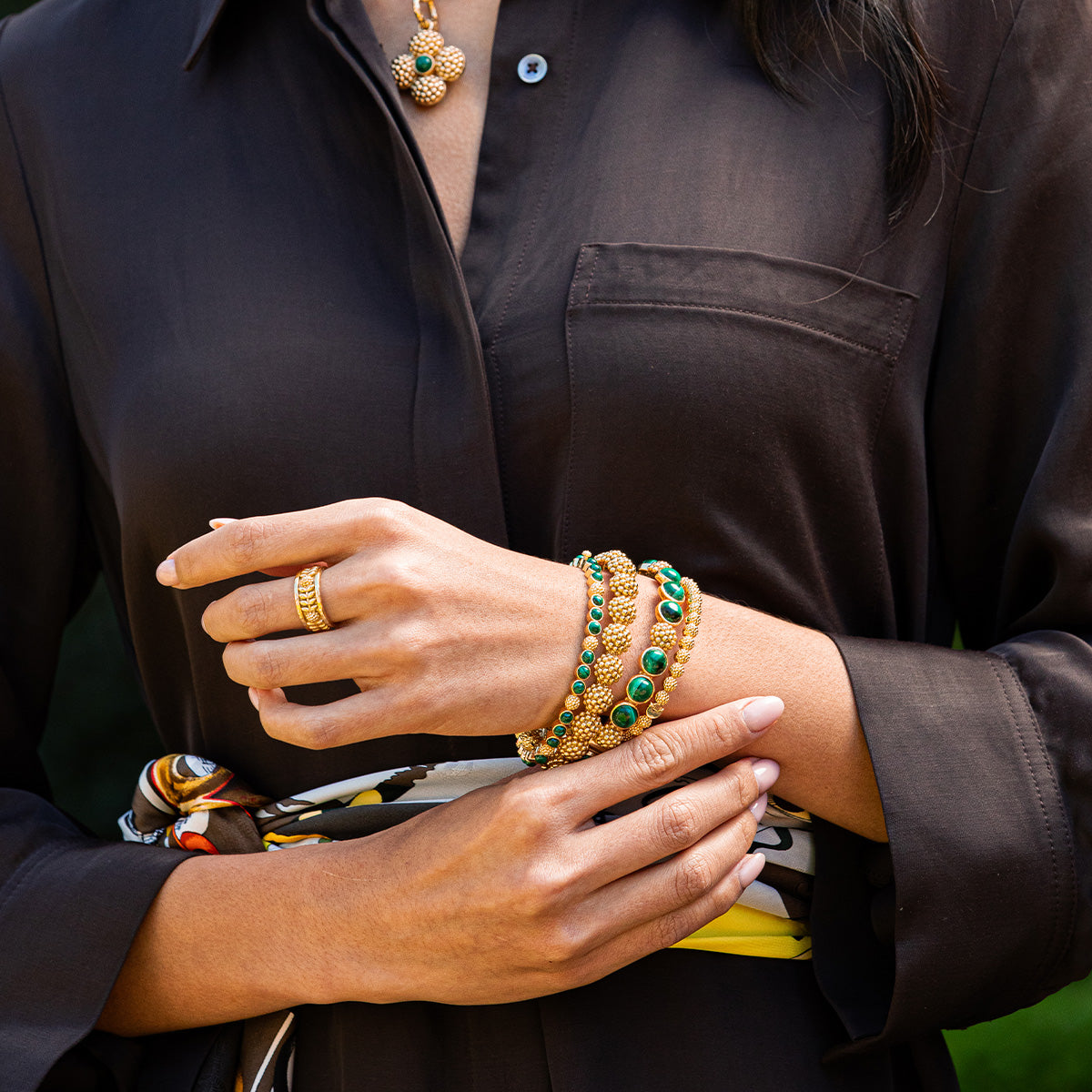 Berry Gem Petite Hinged Bangle
