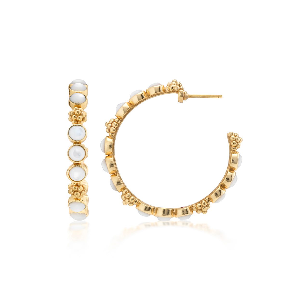 Berry Gem Hoop Earrings