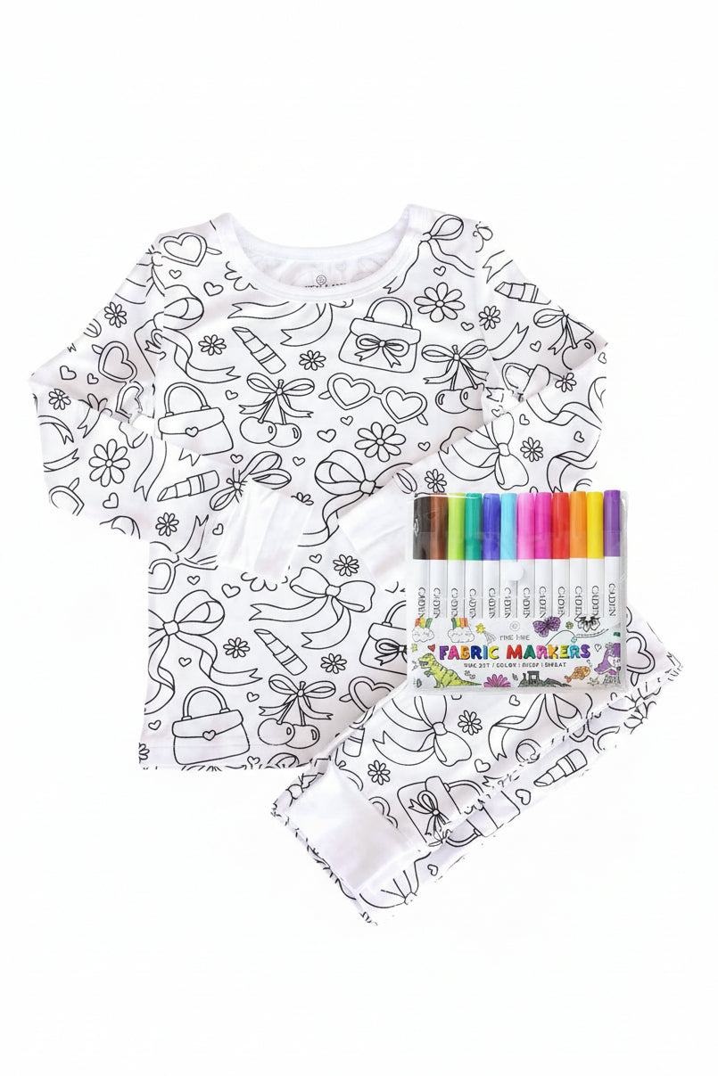 Colorable Pajama Set