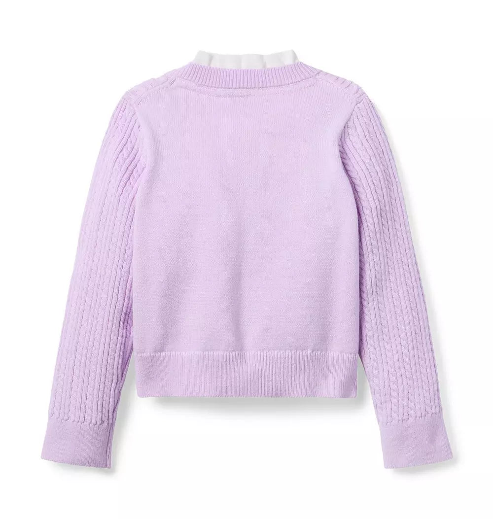 Purple Ribbed Sweater