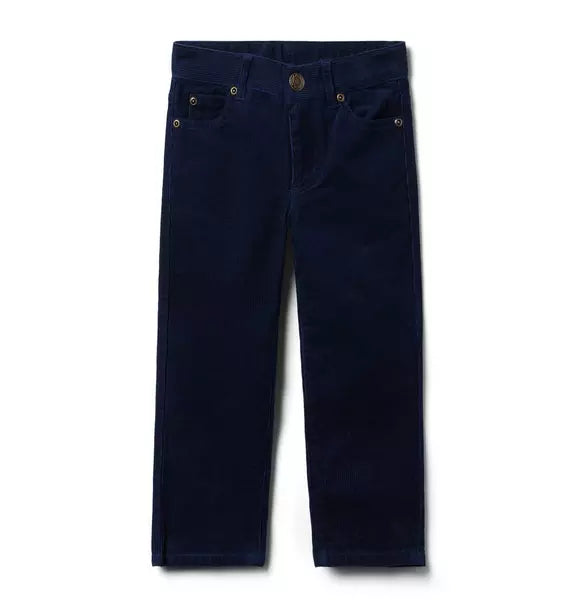 Stretch Navy Corduroy Pants