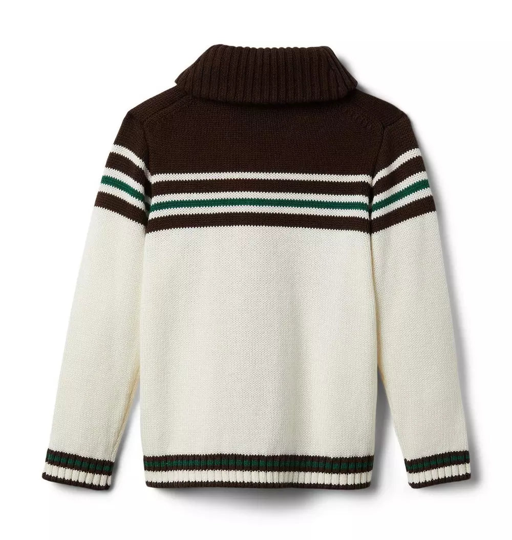 Horse Shawl Collar Cardigan