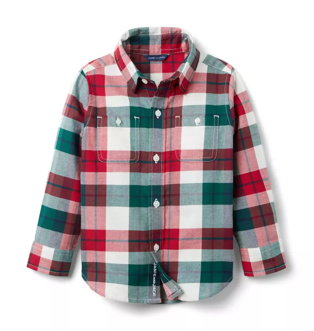Brush Twill Plaid Shirt