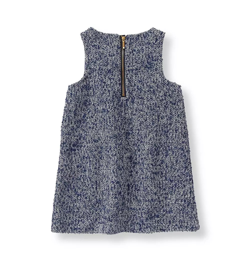 Blue Boucle Dress